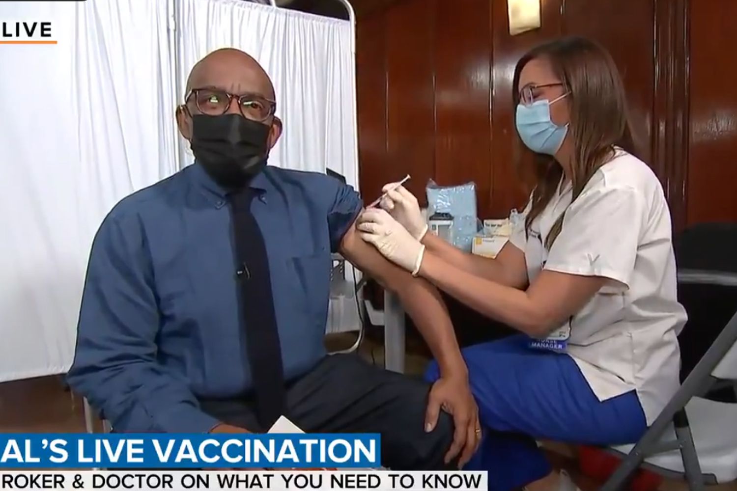 Al Roker gets his vaccine on the Today Show