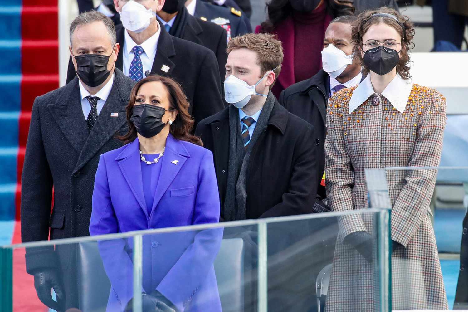 Kamala Harris with her family at inauguration