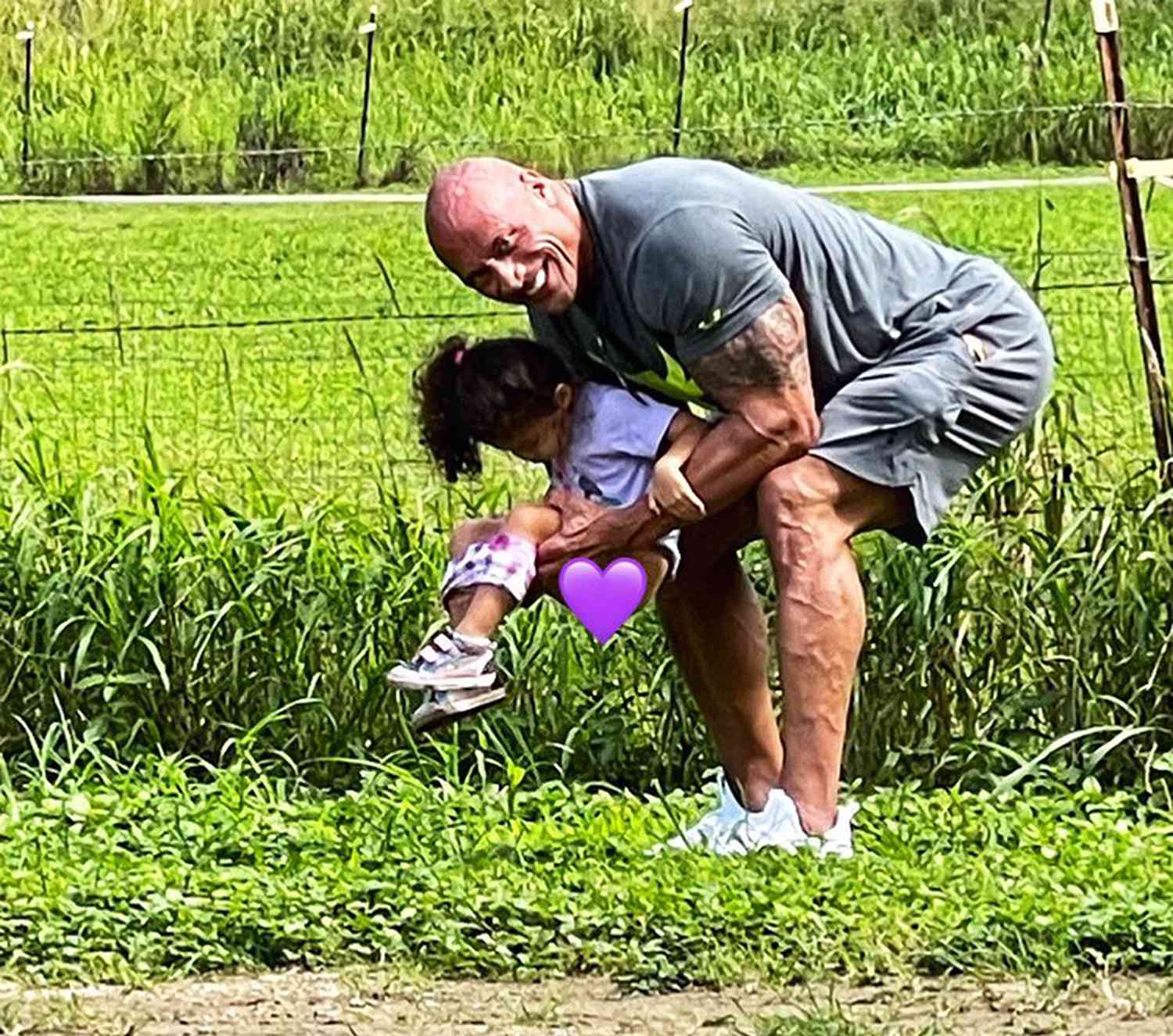 Naked girls peeing after holding it up close Dwayne Johnson Posts Photo Of Daughter Tiana Peeing On His Shoes People Com