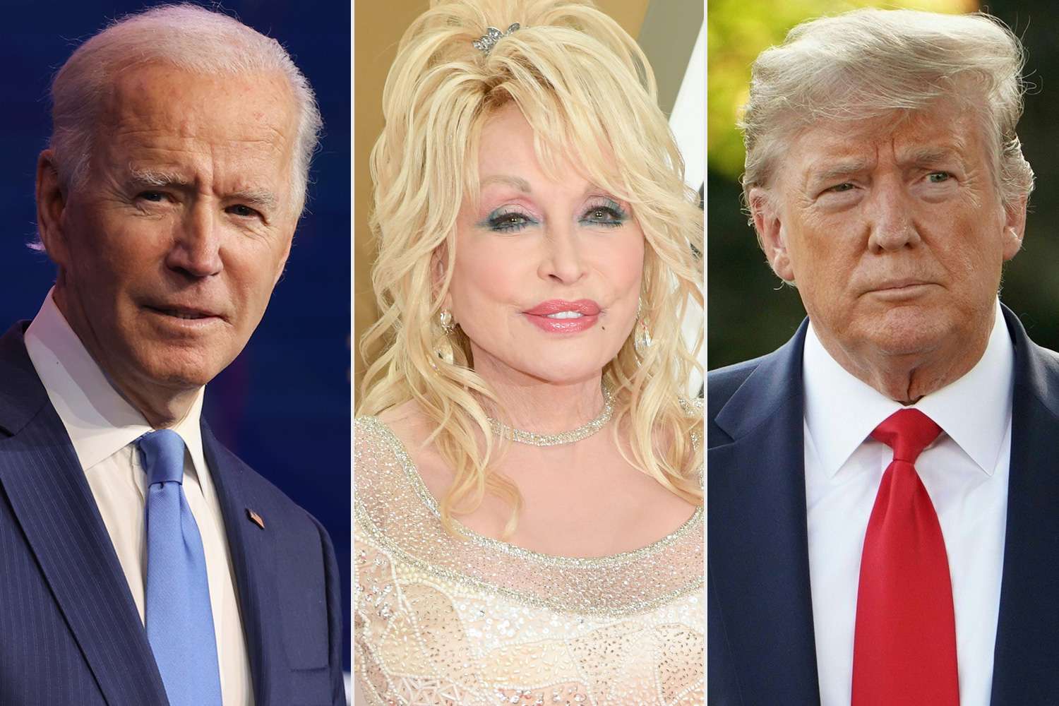 Joe Biden, Dolly Parton, Donald Trump