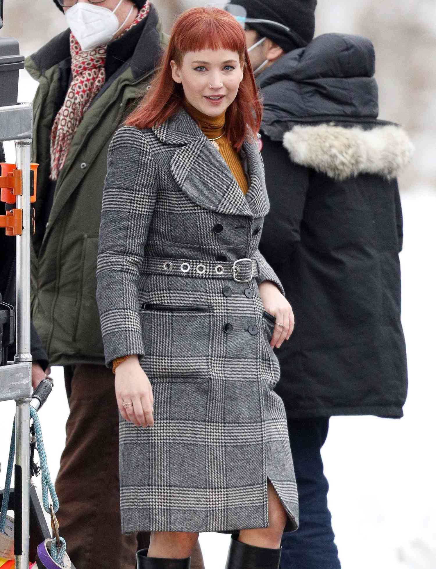 Jennifer Lawrence films in snowy Framingham, MA for "Don't Look Up"