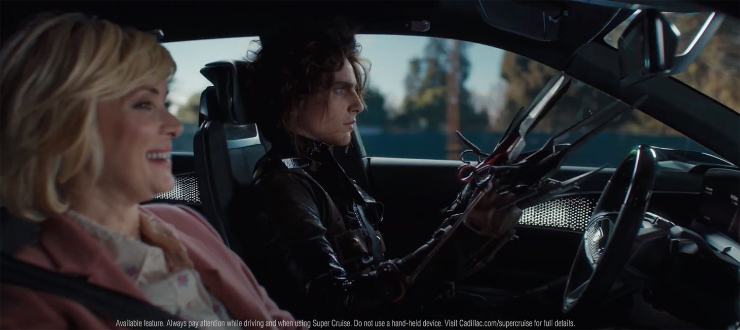 Timothee Chalamet in Cadillac commercial
