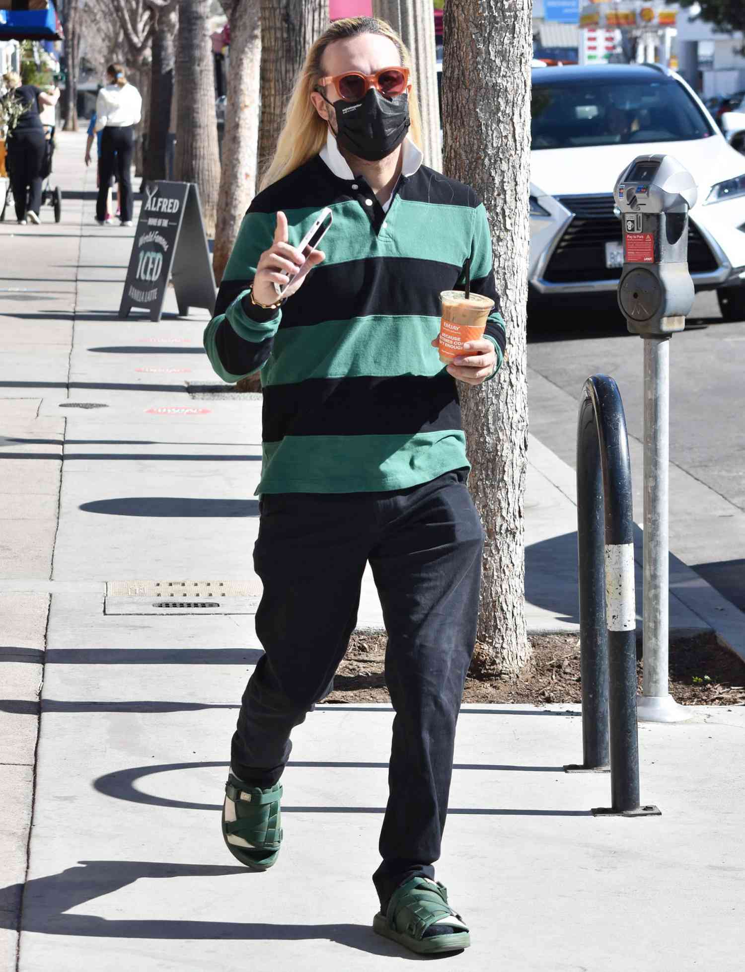 Pete Wentz is seen on February 22, 2021 in Los Angeles, California