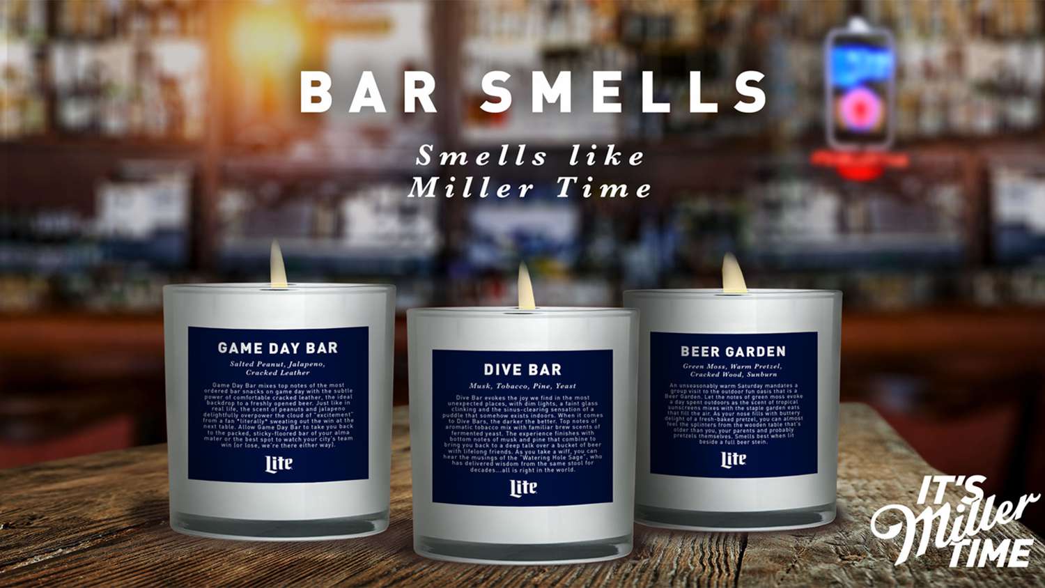 Miller Lite candles