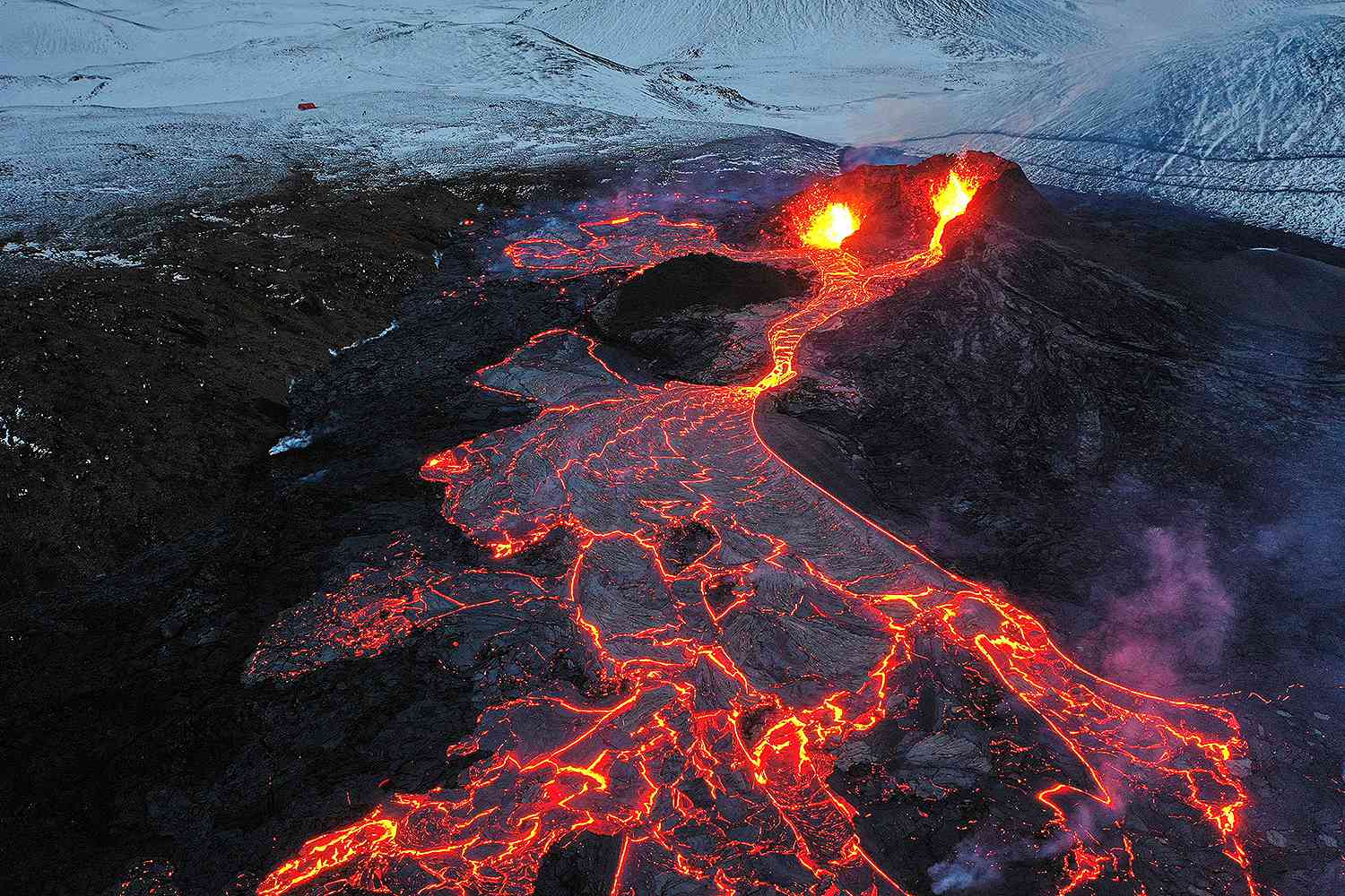 Volcano Erupting in Iceland