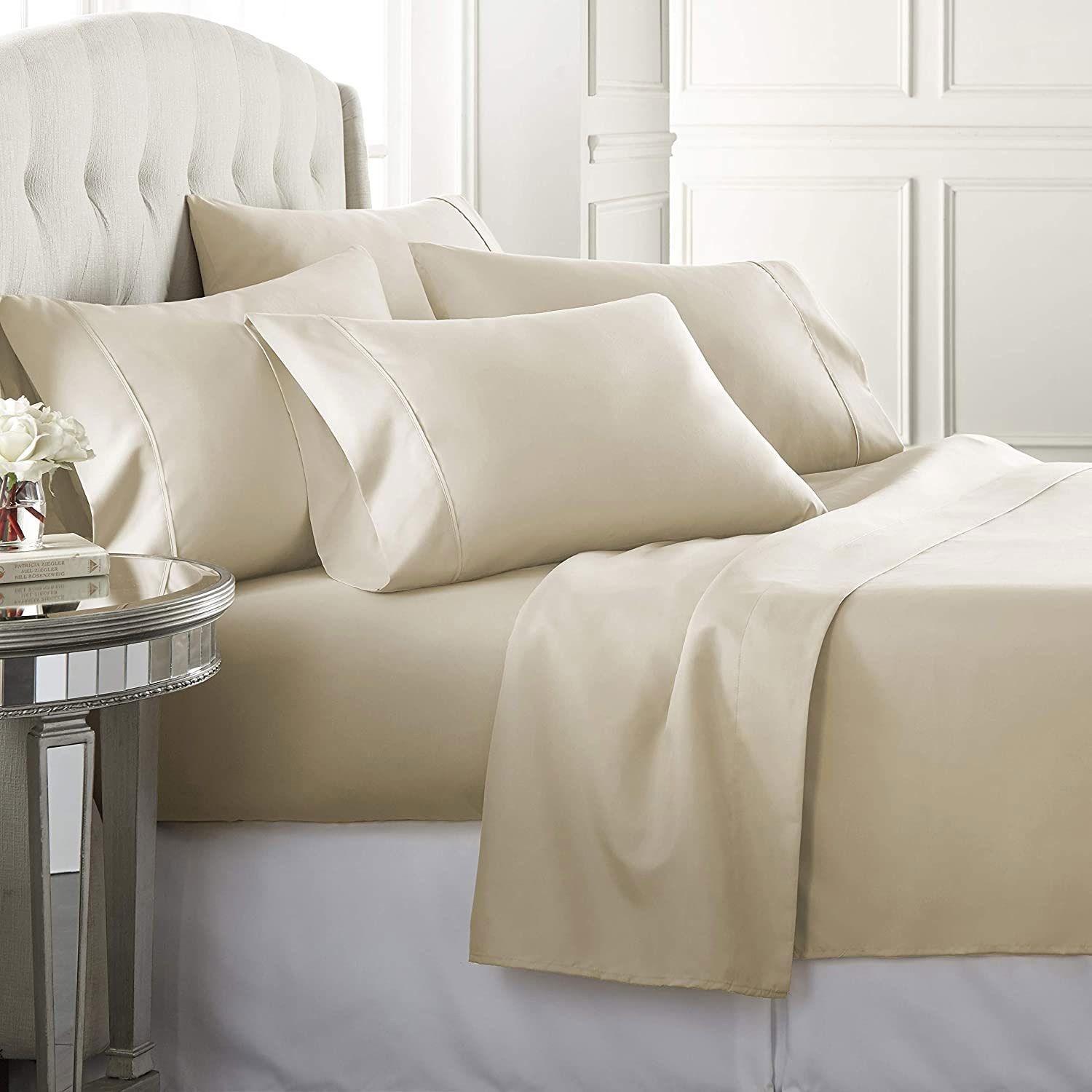 6 Piece Hotel Luxury Soft 1800 Series Premium Bed Sheets Set