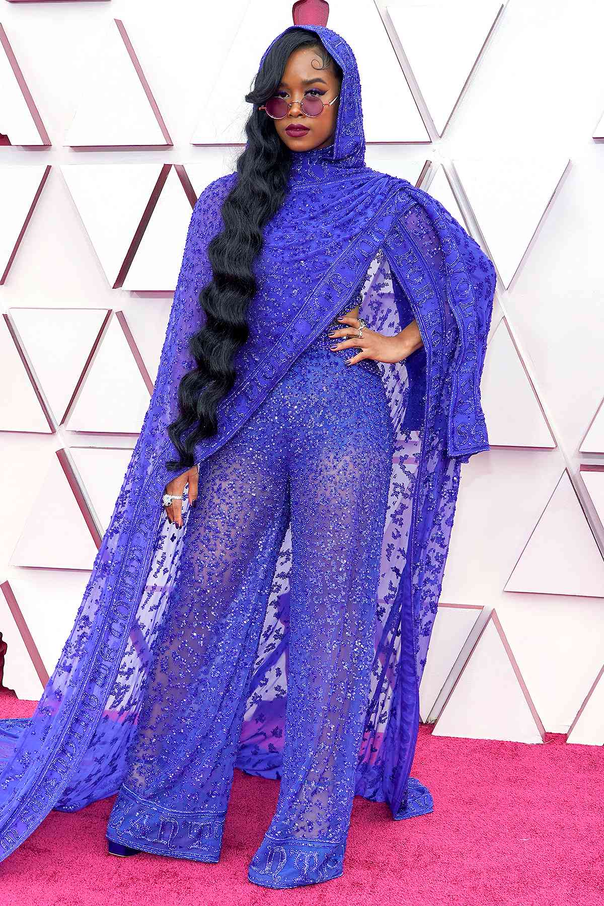 H.E.R. attends the 63rd Annual GRAMMY Awards at Los Angeles Convention Center on March 14, 2021