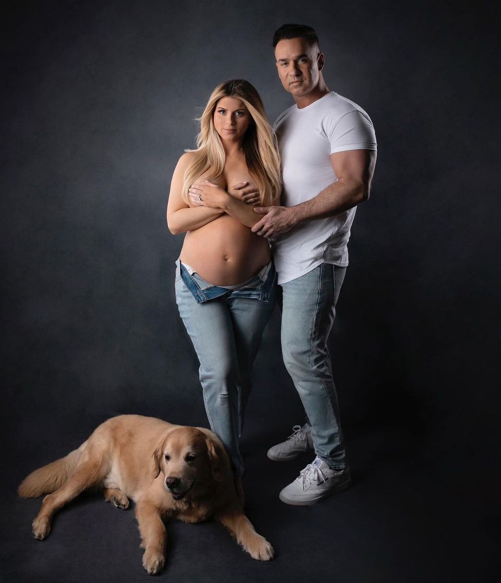 Mike Sorrentino and Lauren Sorrentino pregnancy portrait