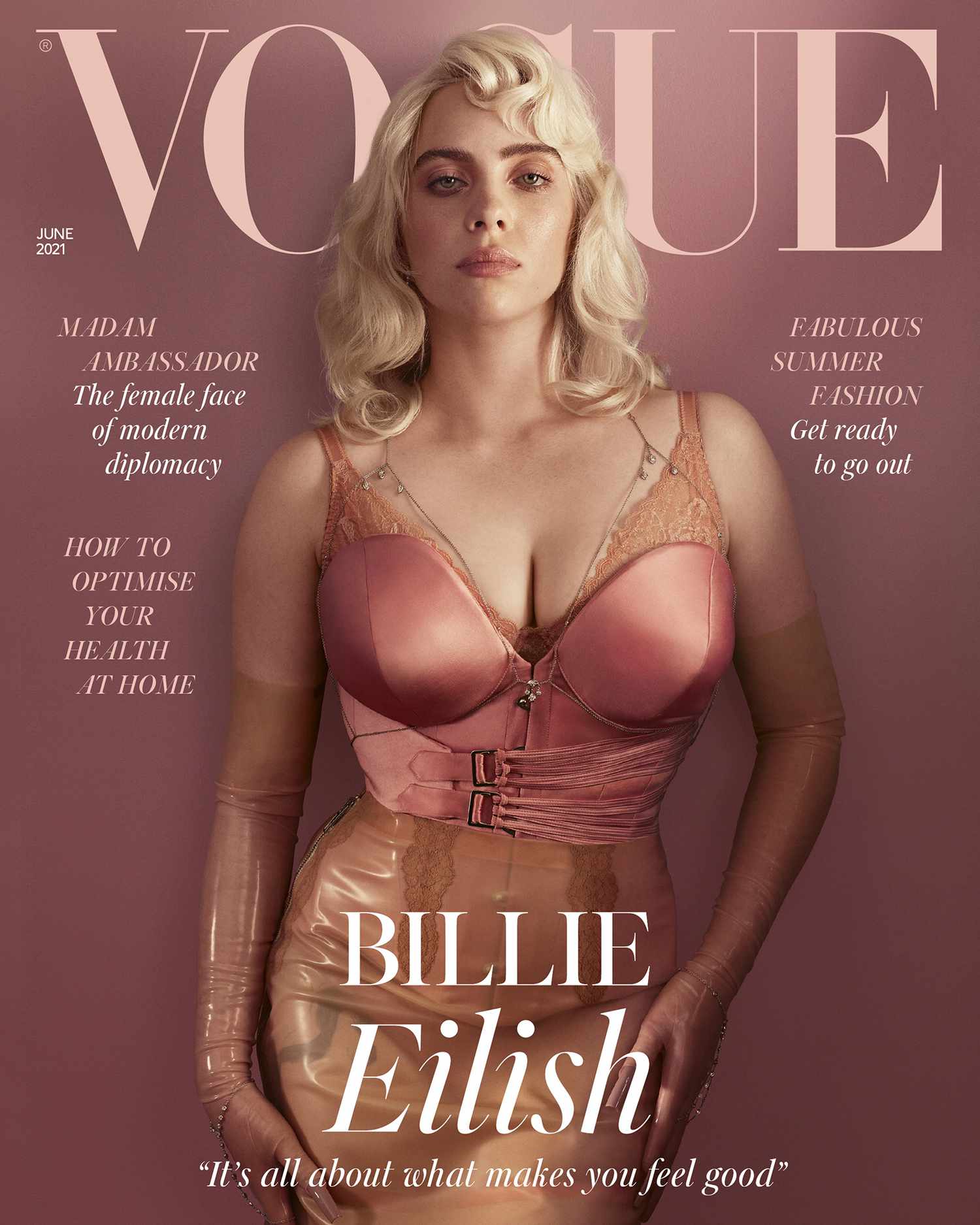 Billy blond tattooed singer with big boobs Billie Eilish Debuts New Look For British Vogue People Com