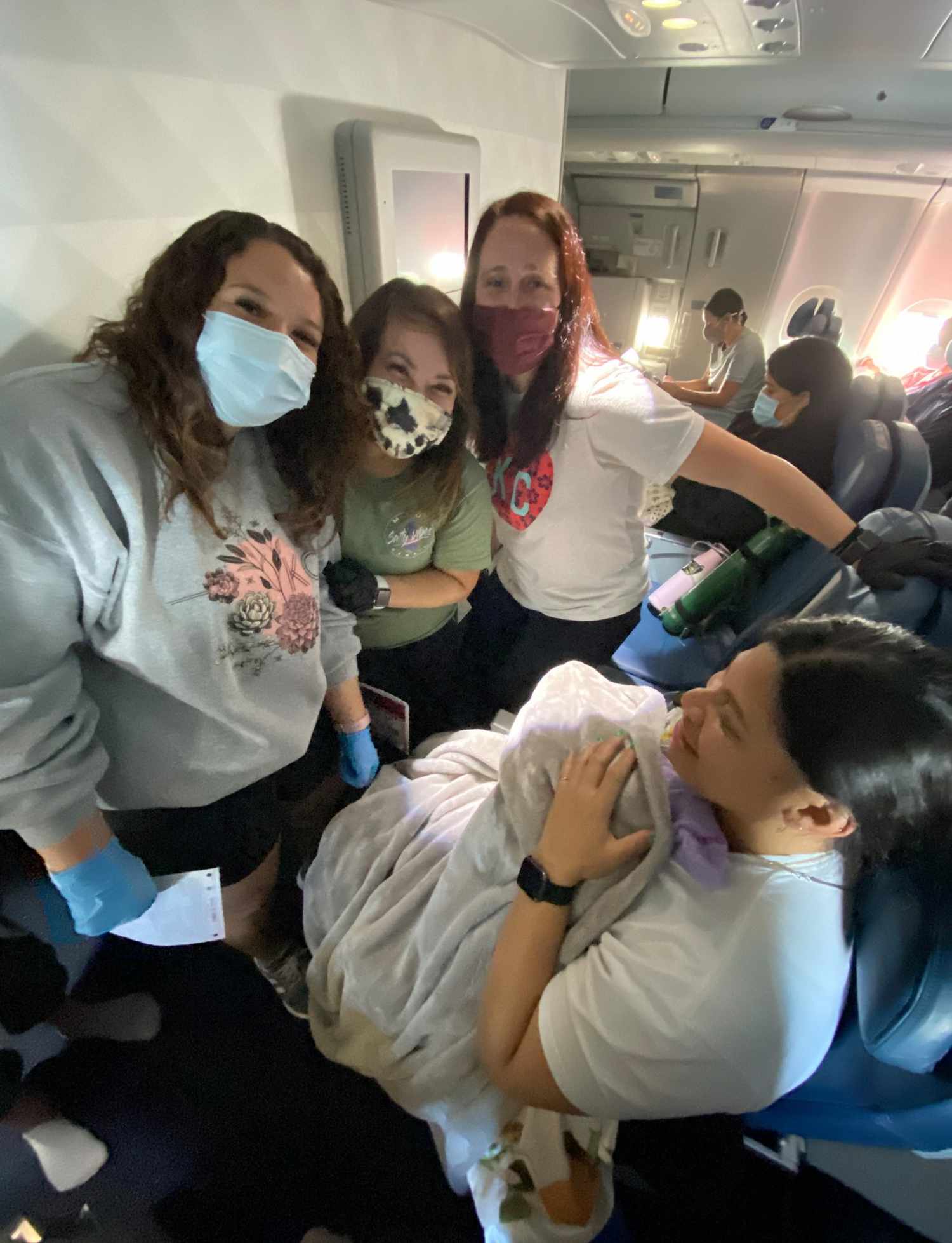 Newborn baby Raymond Mounga has some new aunties and an uncle for life, according to mom Lavinia “Lavi” Mounga, who unexpectedly delivered Raymond on a Delta Airlines flight from Salt Lake City, Utah, to Honolulu on Wednesday, April 28