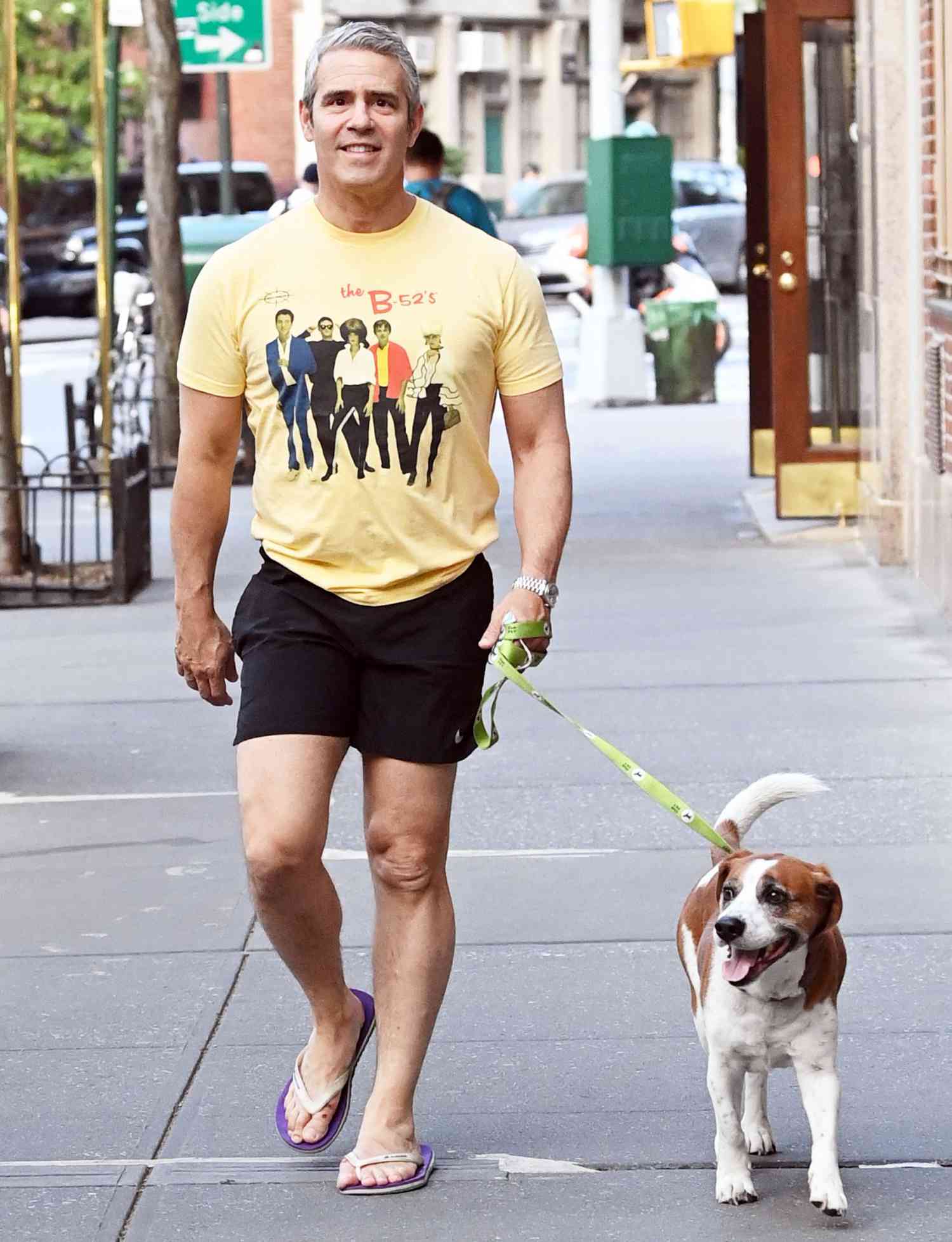 Andy Cohen, Reunited With His Old Dog Wacha, Takes A Walk In New York City