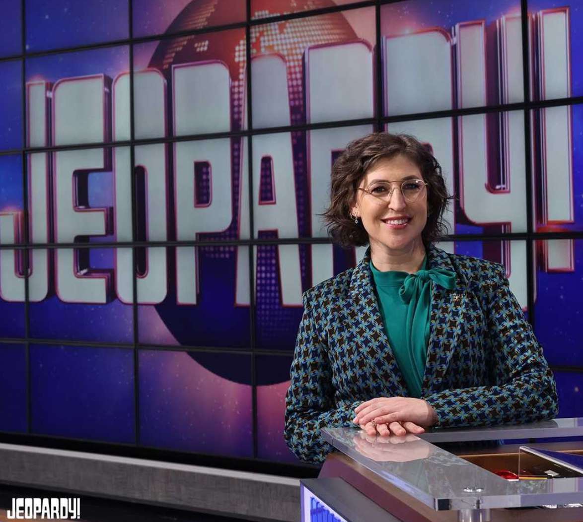 Mayim Bialik hosting Jeopardy