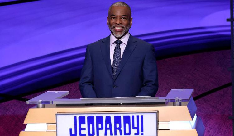 This image provided by Jeopardy Productions, Inc. shows "Jeopardy!" guest host LeVar Burton on the set of the game show