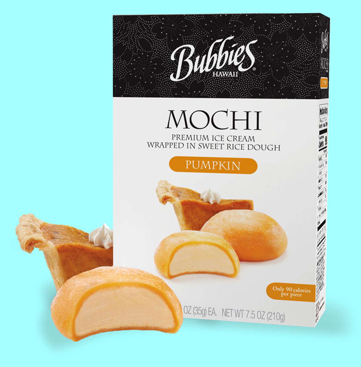 Bubbies Pumpkin Mochi Ice Cream