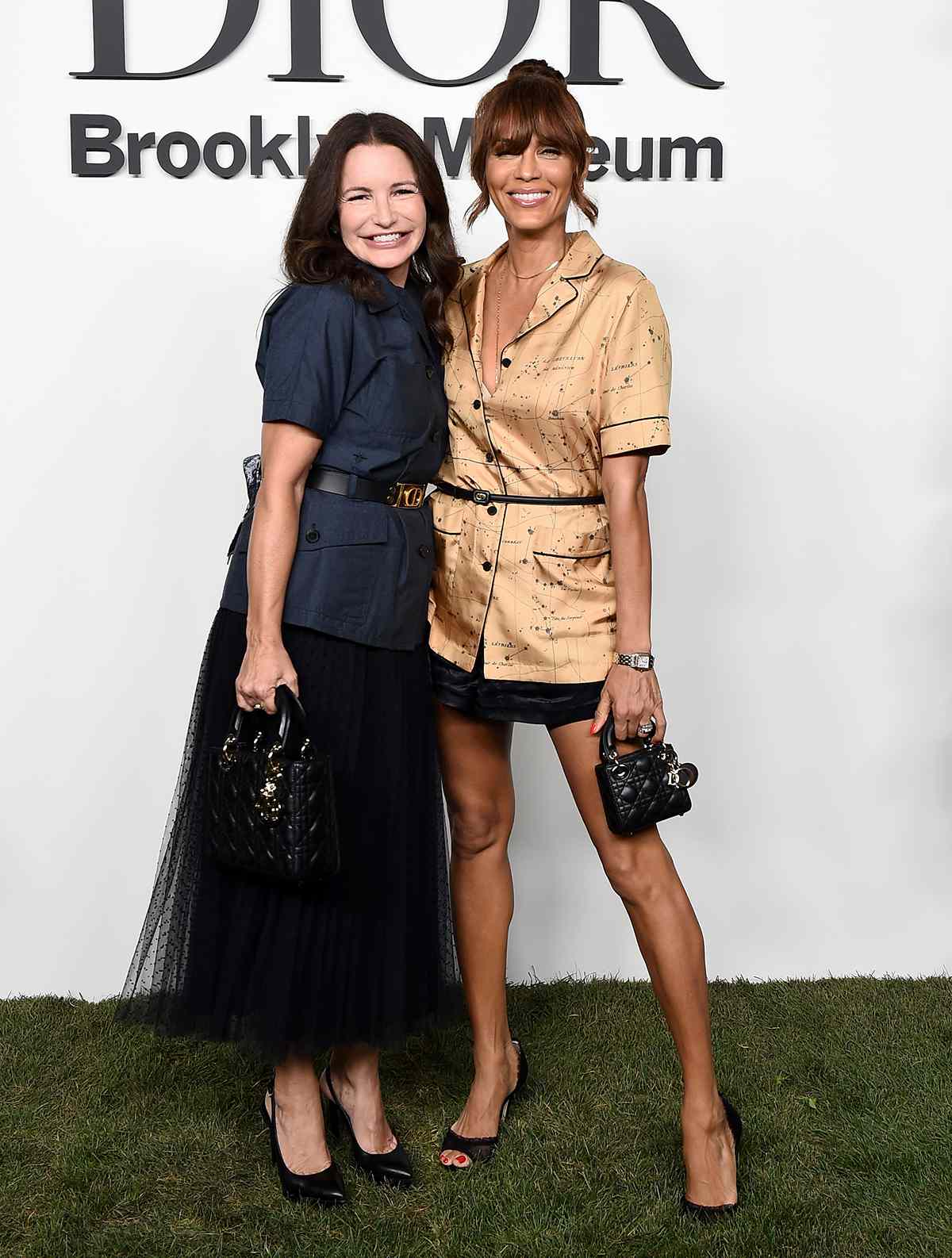 Kristin Davis and Nicole Ari Parker attend the Christian Dior Designer of Dreams Exhibition cocktail opening at the Brooklyn Museum on September 08, 2021