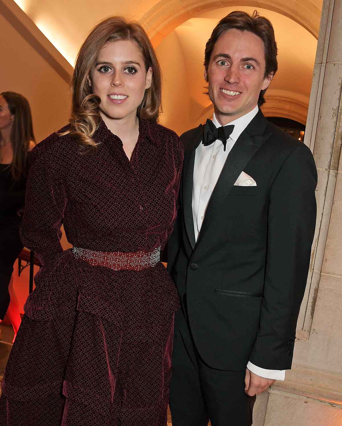 Princess Beatrice of York and Edoardo Mapelli Mozzi attend The Portrait Gala 2019 hosted by Dr Nicholas Cullinan and Edward Enninful to raise funds for the National Portrait Gallery's 'Inspiring People' project at the National Portrait Gallery on March 12, 2019 in London, England