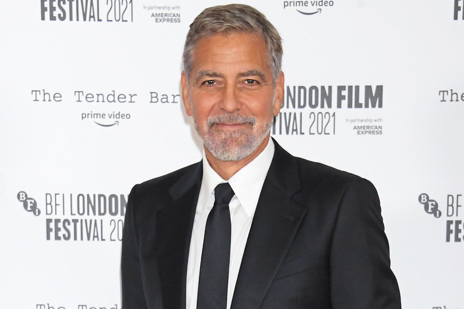George Clooney attends the Premiere of "The Tender Bar" during the 65th BFI London Film Festival at The Royal Festival Hall on October 10, 2021 in London, England.