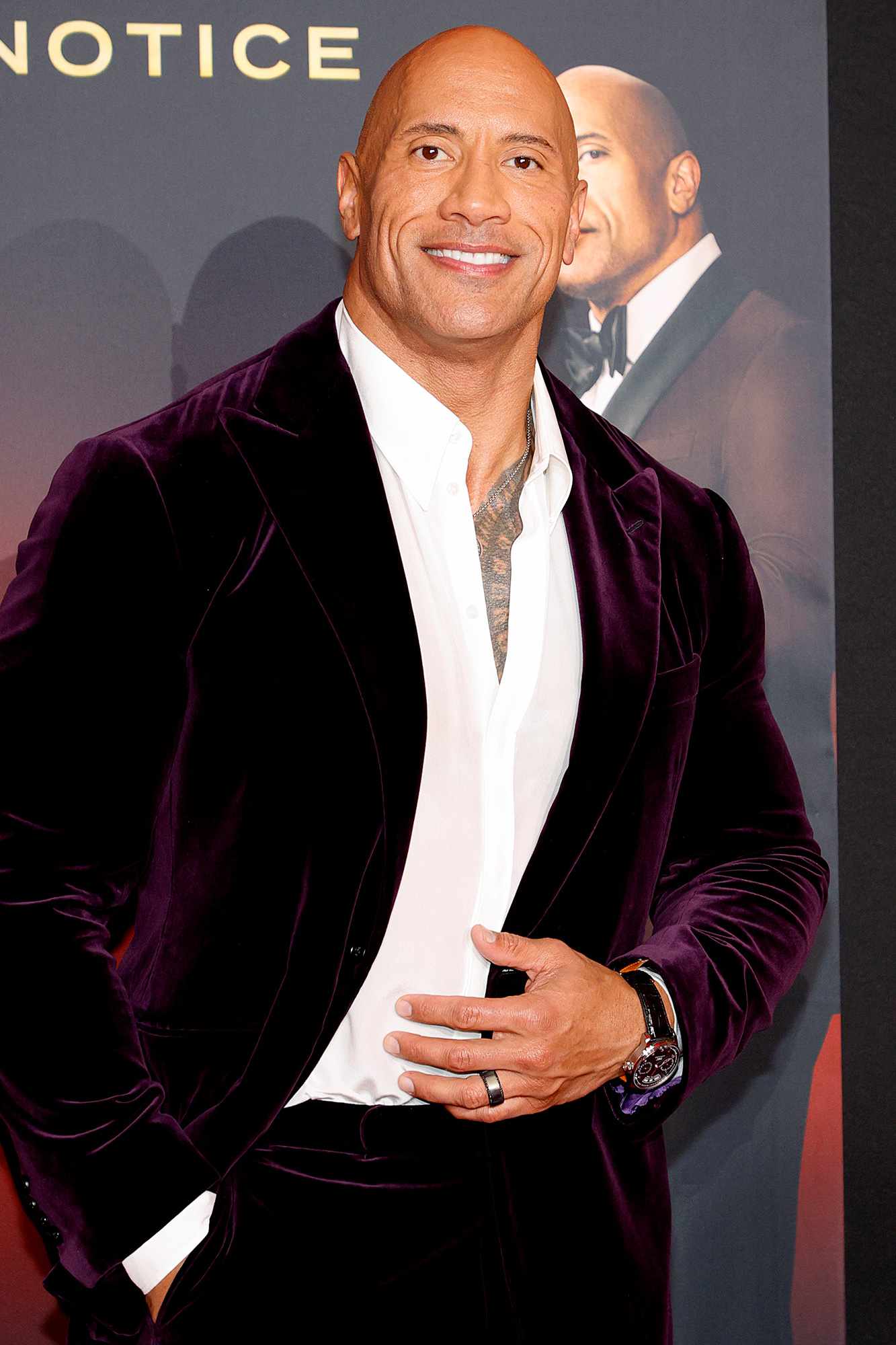 LOS ANGELES, CALIFORNIA - NOVEMBER 03: Dwayne Johnson attends the World Premiere Of Netflix's "Red Notice" at L.A. LIVE on November 03, 2021 in Los Angeles, California. (Photo by Amy Sussman/Getty Images)
