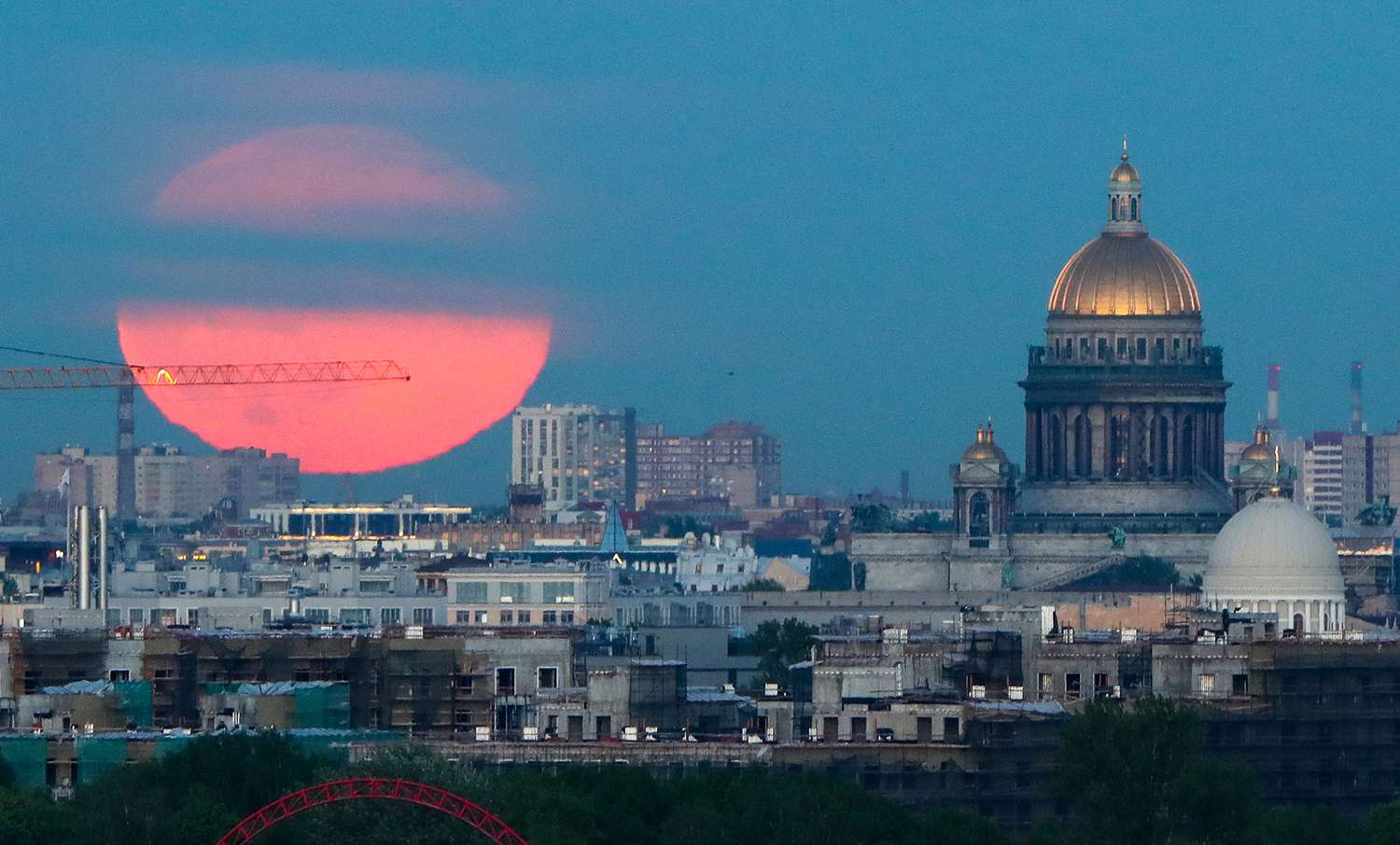Full moon over St Petersburg