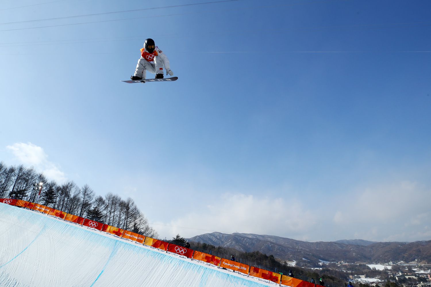Shaun White of the United States competes during the Snowboard Men's Halfpipe Qualification on day four of the PyeongChang 2018 Winter Olympic Games