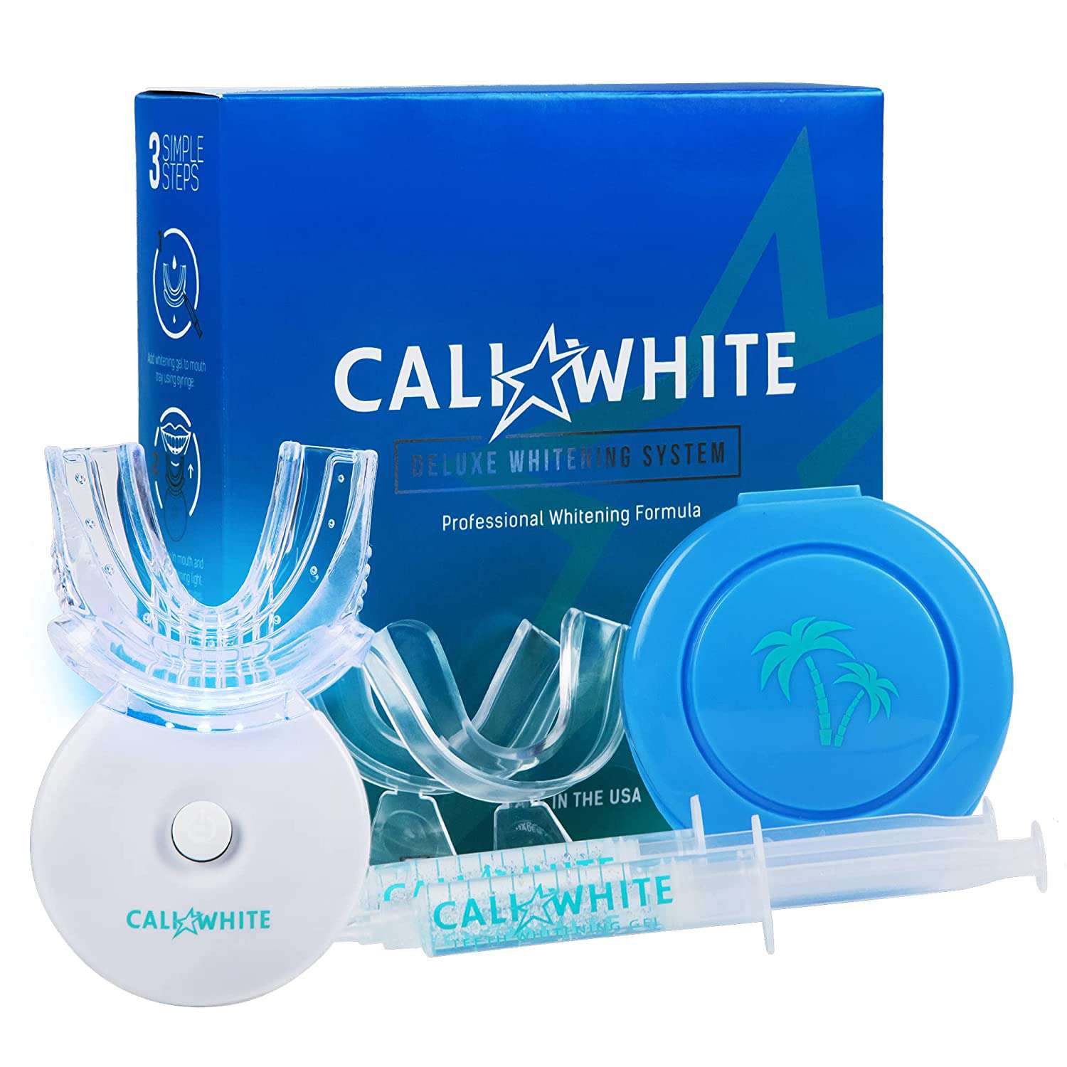 Cali White Teeth Whitening Kit with LED Light,