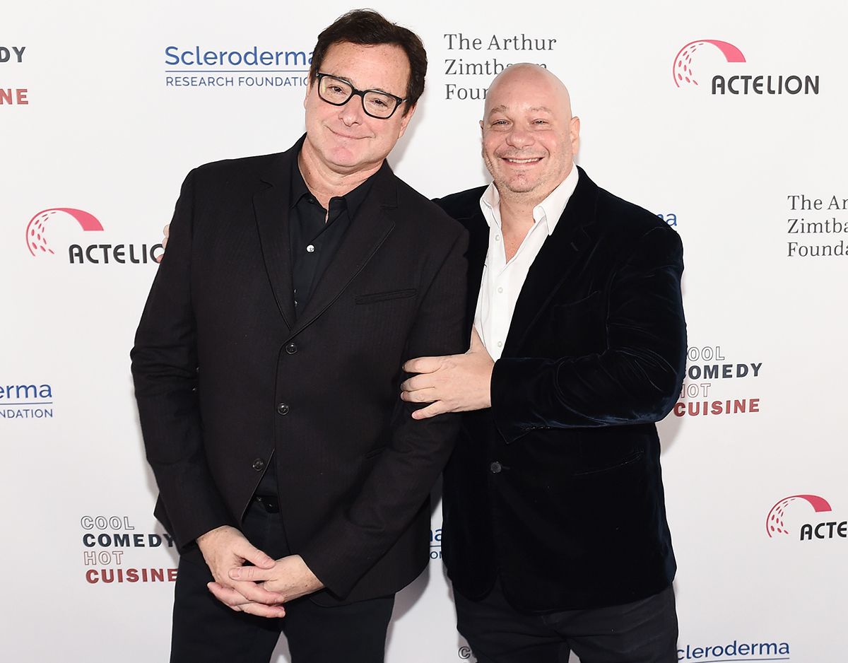 Bob Saget and Jeff Ross attend Scleroderma Research Foundation's Cool Comedy - Hot Cuisine New York 2018 at Caroline's on Broadway on December 11, 2018