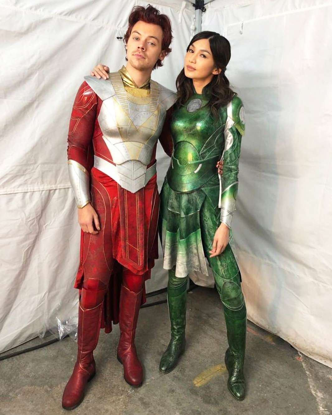 Harry Styles Smiles Wearing His Eternals Costume in Throwback Photos Shared by Gemma Chan