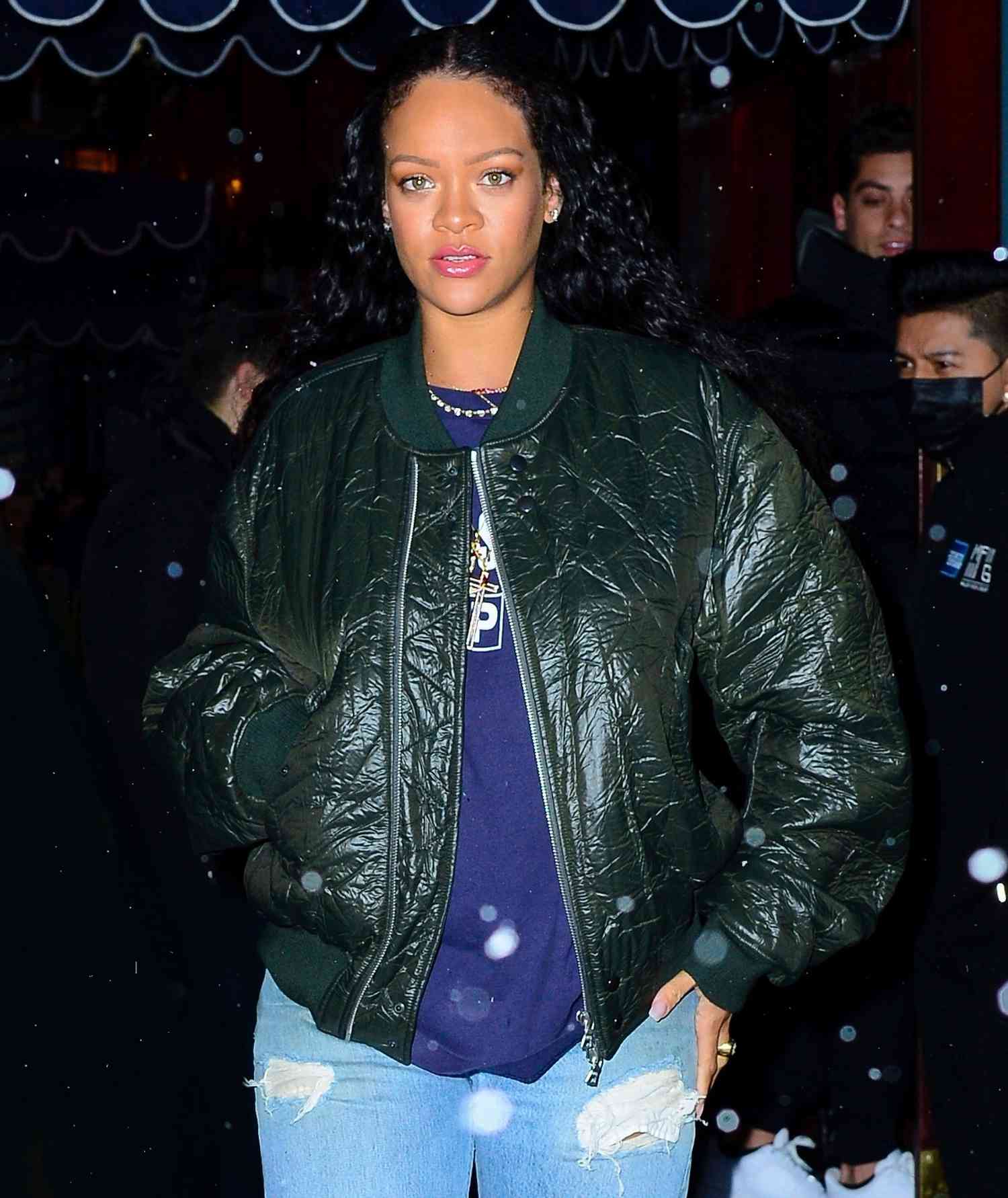 Rihanna stuns out in the snowy NYC weather to meet boyfriend ASAP Rocky