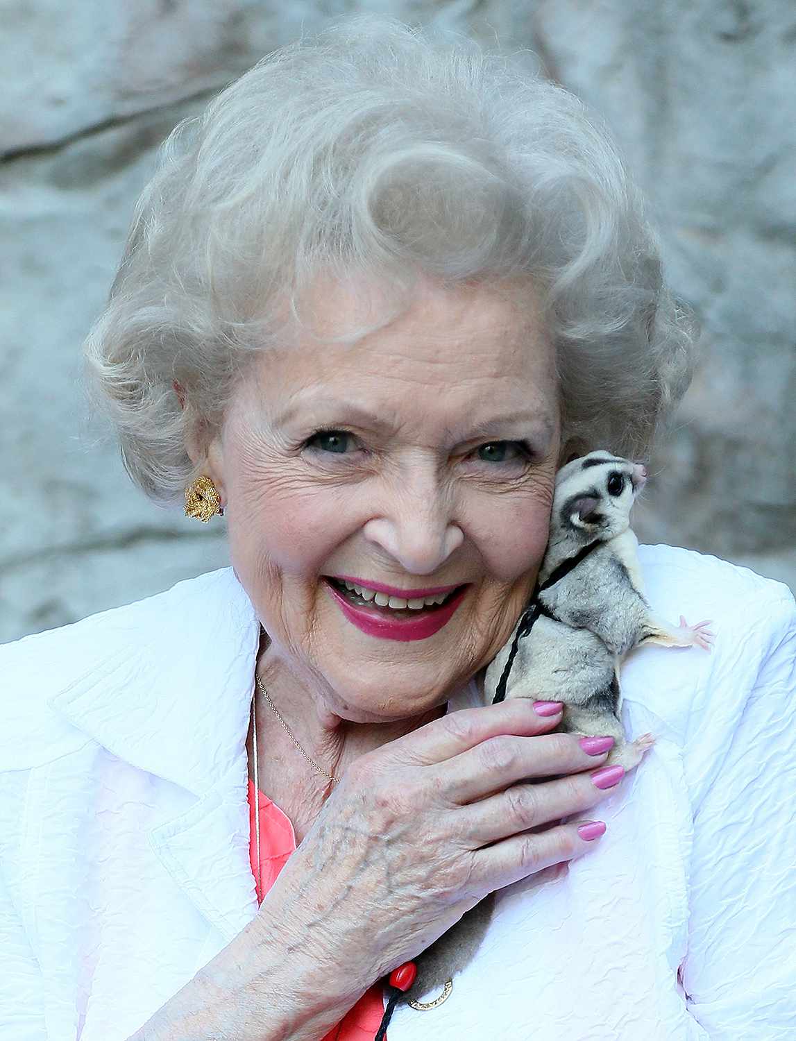 Betty White with animals