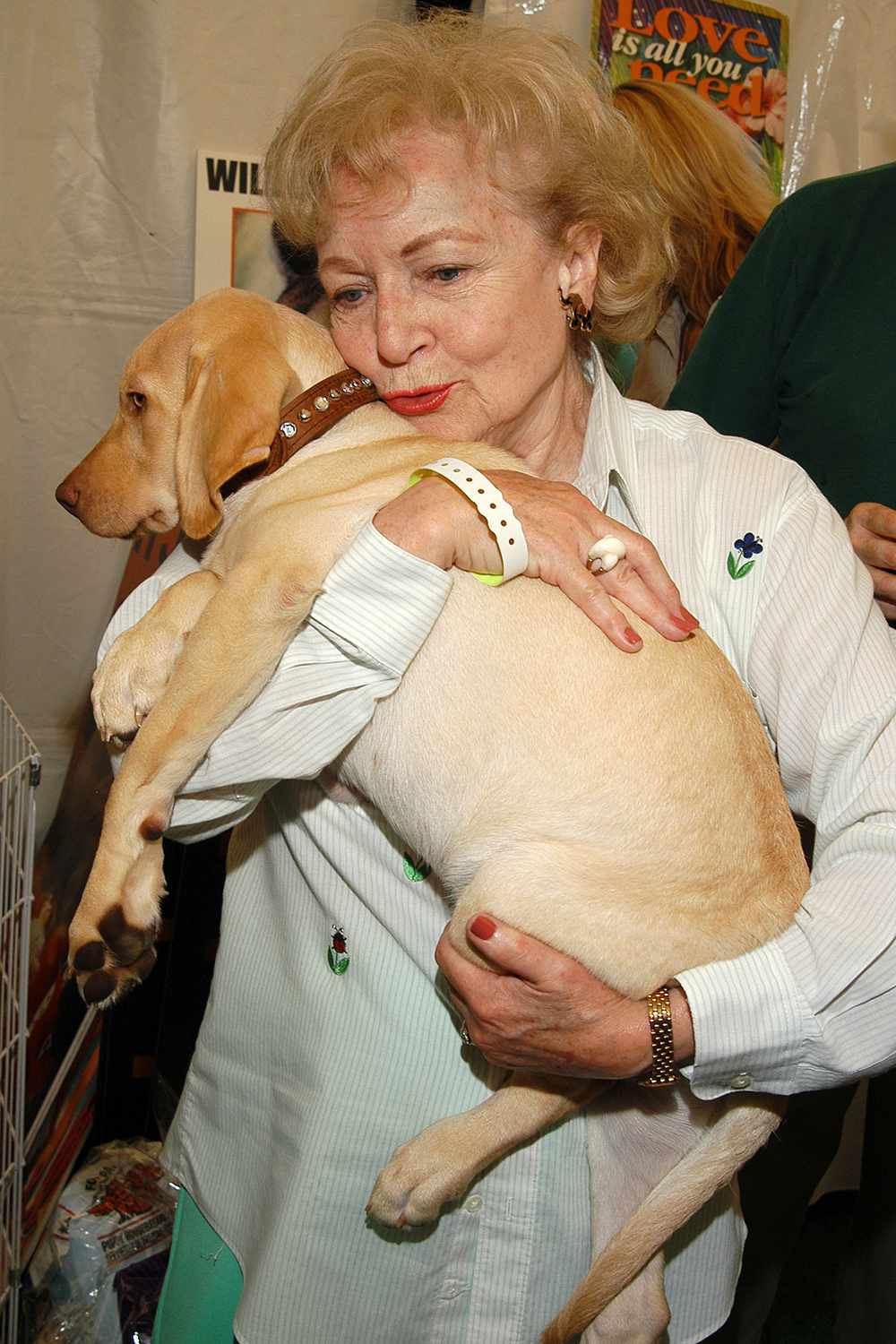 Betty White with animals