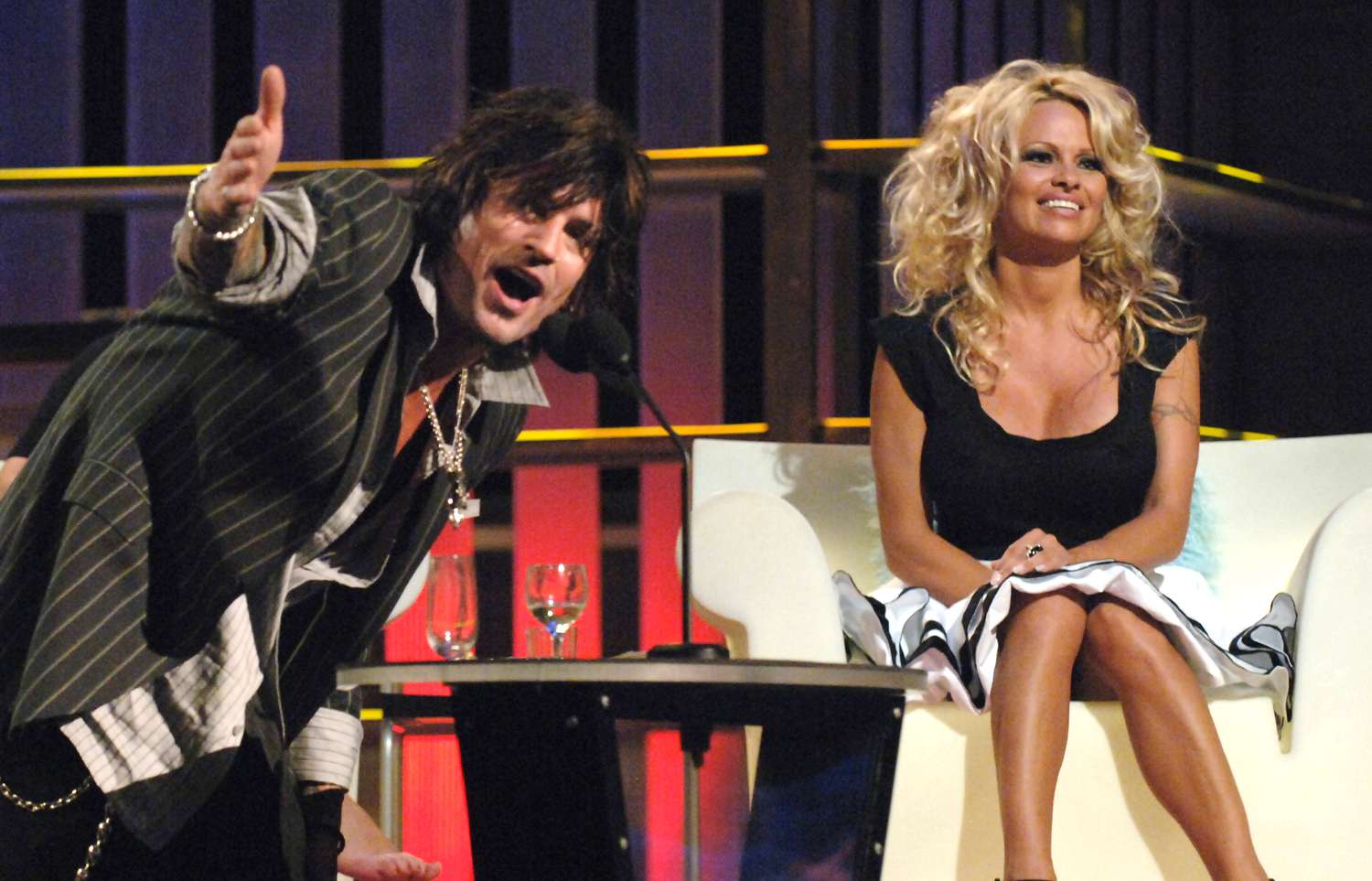 Tommy Lee and Pamela Anderson during Comedy Central Roast of Pamela Anderson