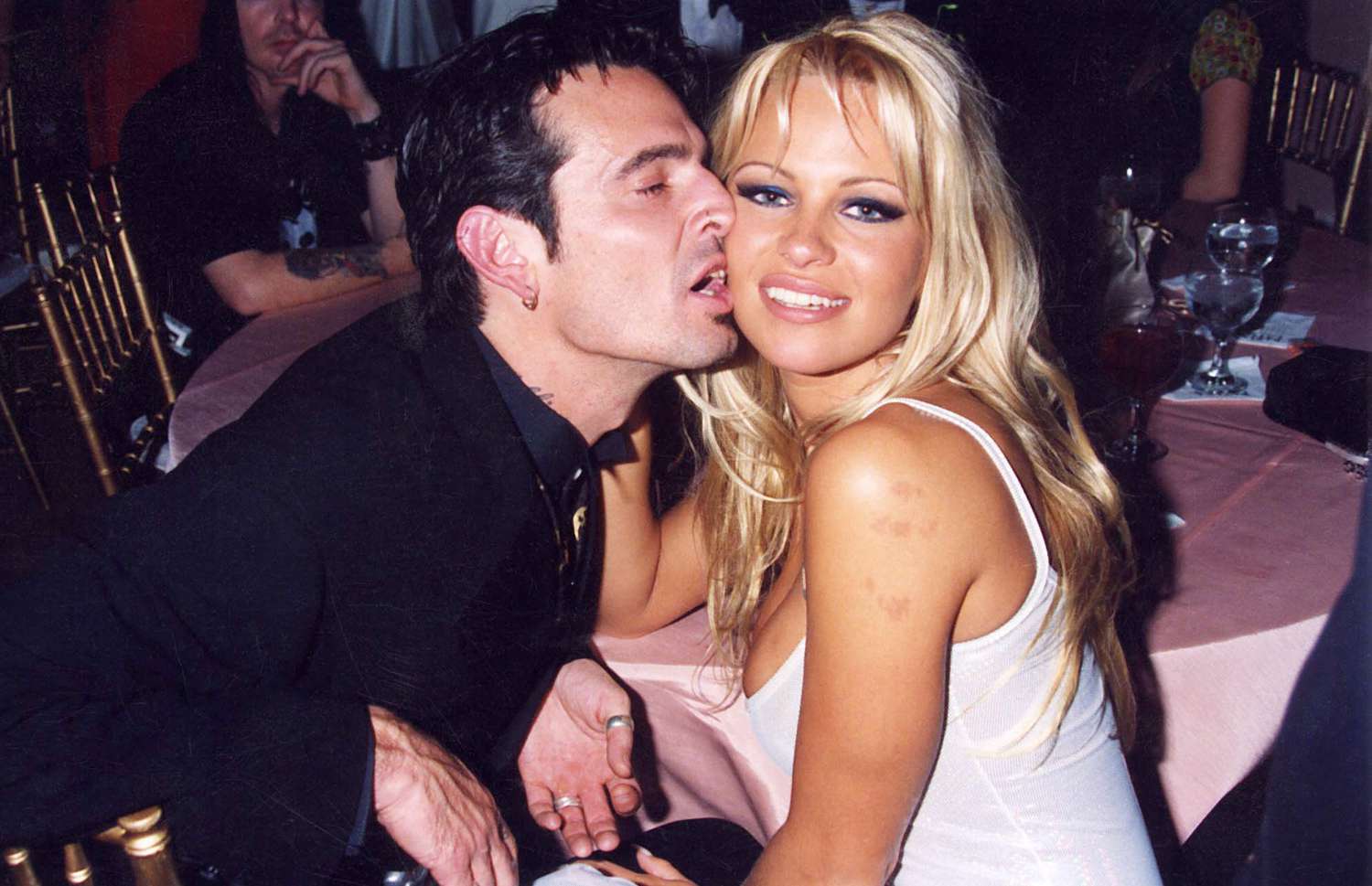 Tommy Lee and Pamela Anderson during 1995