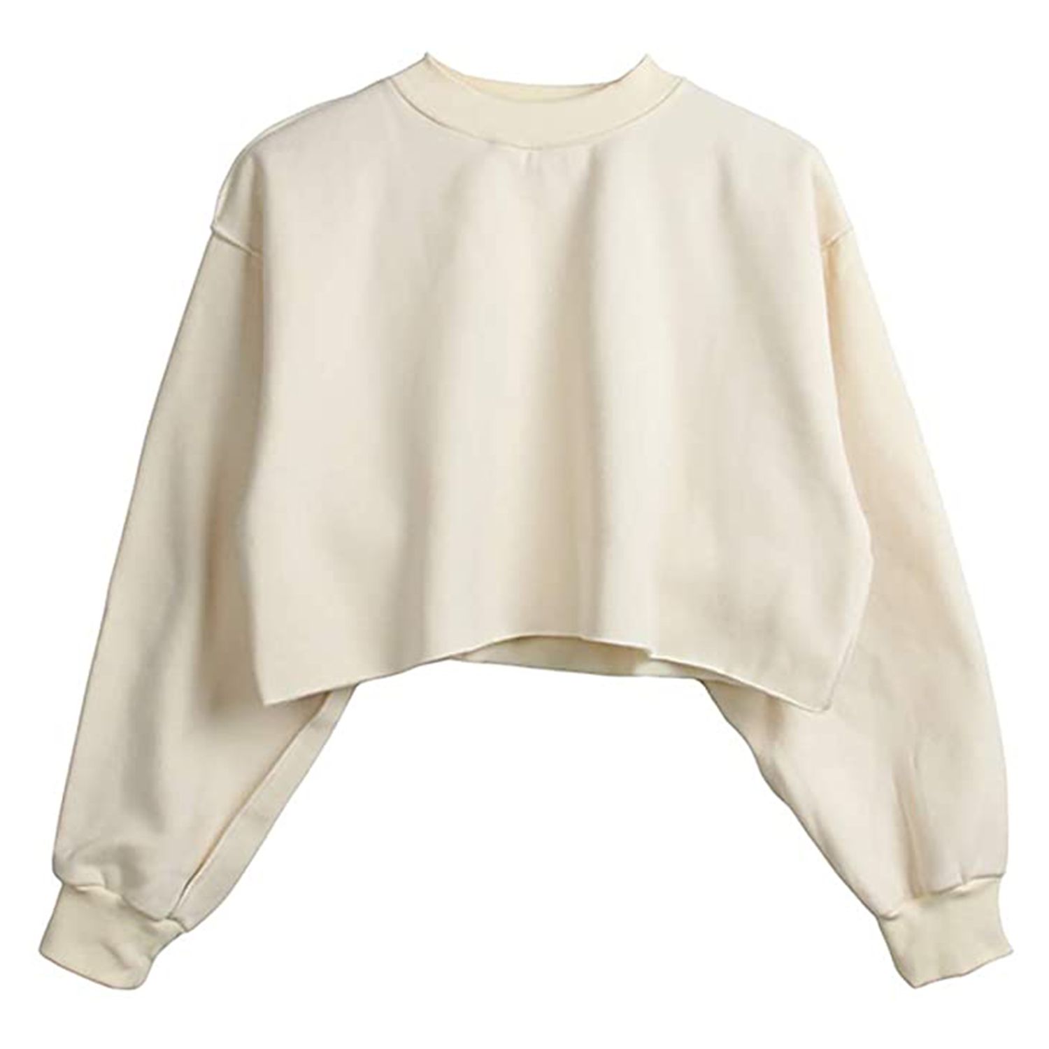 Women Long Sleeve Pullover Hooded Sweatshirt Casual Loose Crop Top Shirt