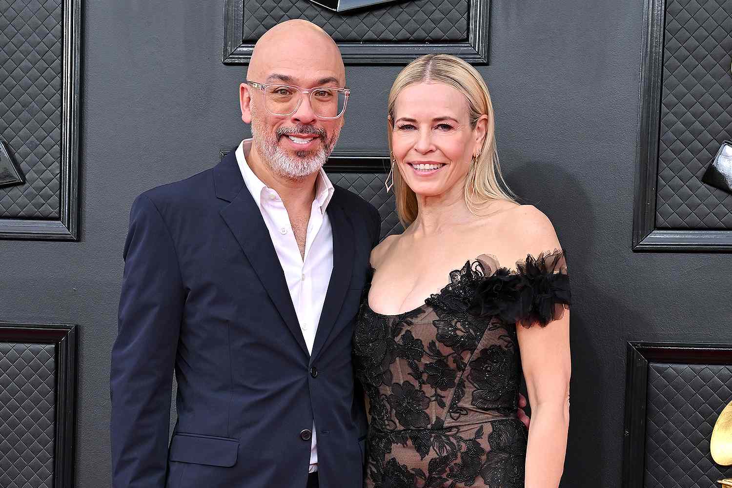 Chelsea Handler and Jo Koy at the 2022 Grammys