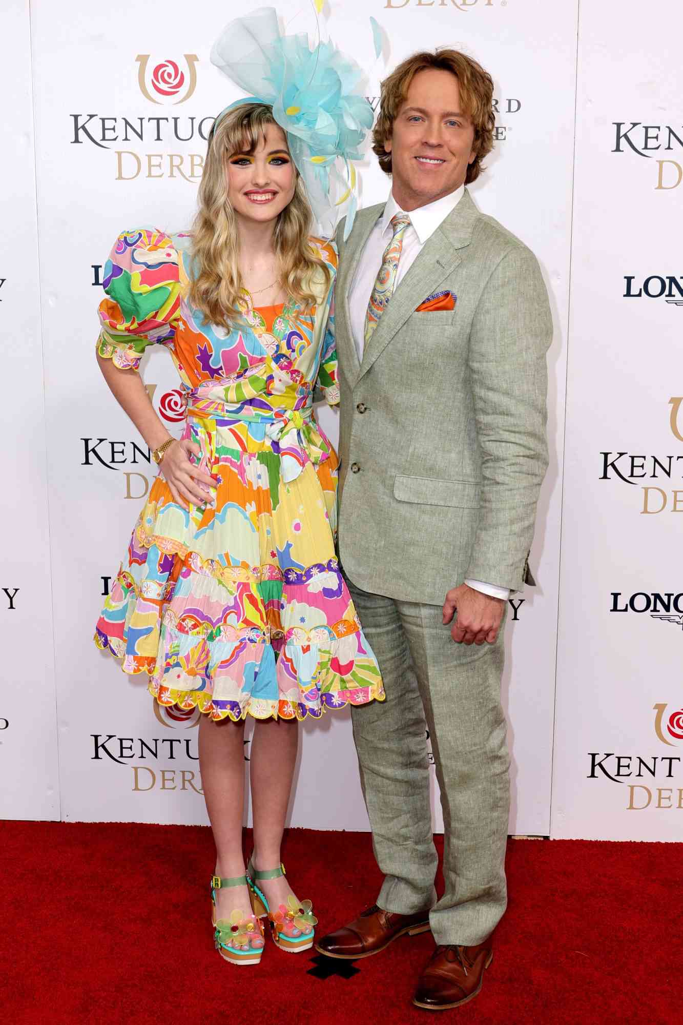LOUISVILLE, KENTUCKY - MAY 07: Dannielynn Birkhead and Larry Birkhead attend the 148th Kentucky Derby at Churchill Downs on May 07, 2022 in Louisville, Kentucky. (Photo by Michael Loccisano/Getty Images for Churchill Downs)