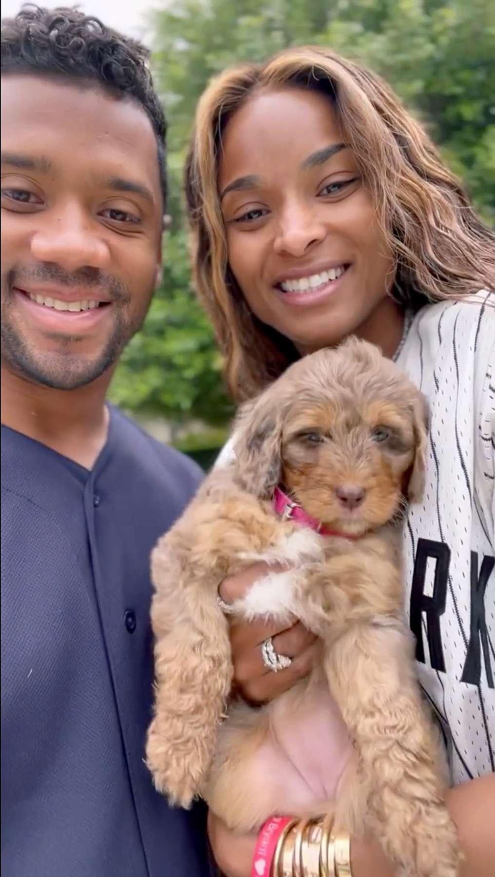Ciara and Russell Wilson Introduce New Family Puppy 'Bronco': 'The Sweetest Surprise'