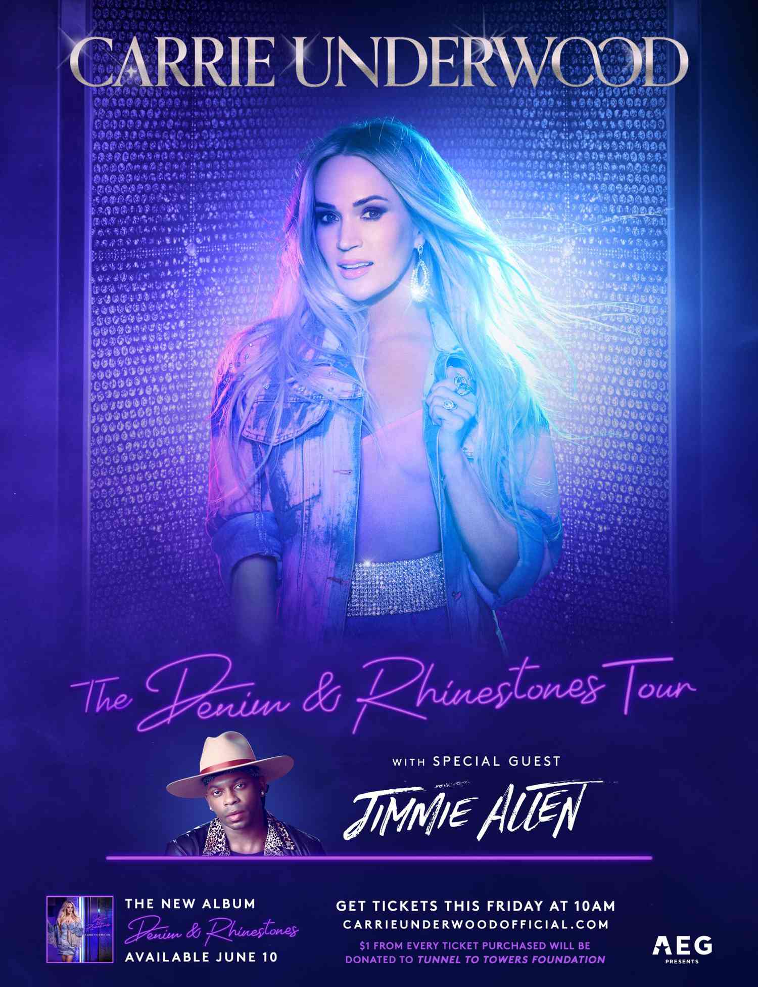 CARRIE UNDERWOOD ANNOUNCES RETURN TO THE ROAD WITH “THE DENIM & RHINESTONES TOUR”