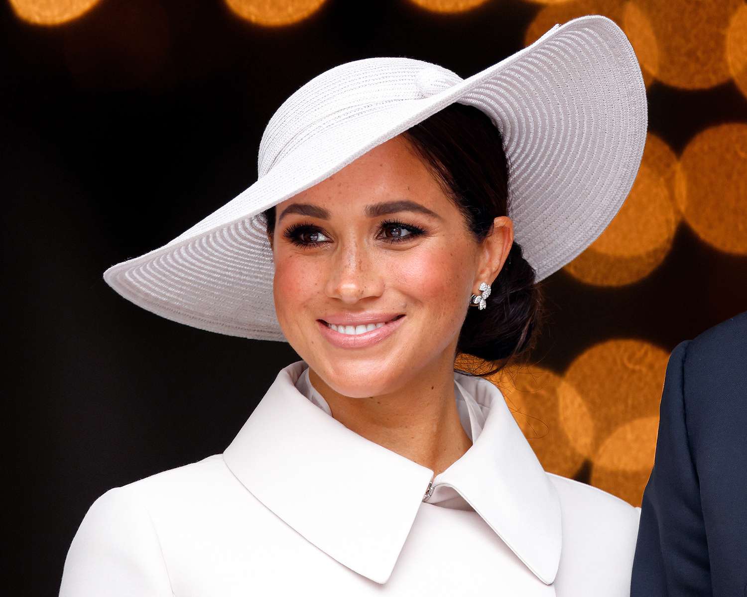 Meghan, Duchess of Sussex attends a National Service of Thanksgiving to celebrate the Platinum Jubilee of Queen Elizabeth II at St Paul's Cathedral on June 3, 2022 in London, England. The Platinum Jubilee of Elizabeth II is being celebrated from June 2 to June 5, 2022, in the UK and Commonwealth to mark the 70th anniversary of the accession of Queen Elizabeth II on 6 February 1952.