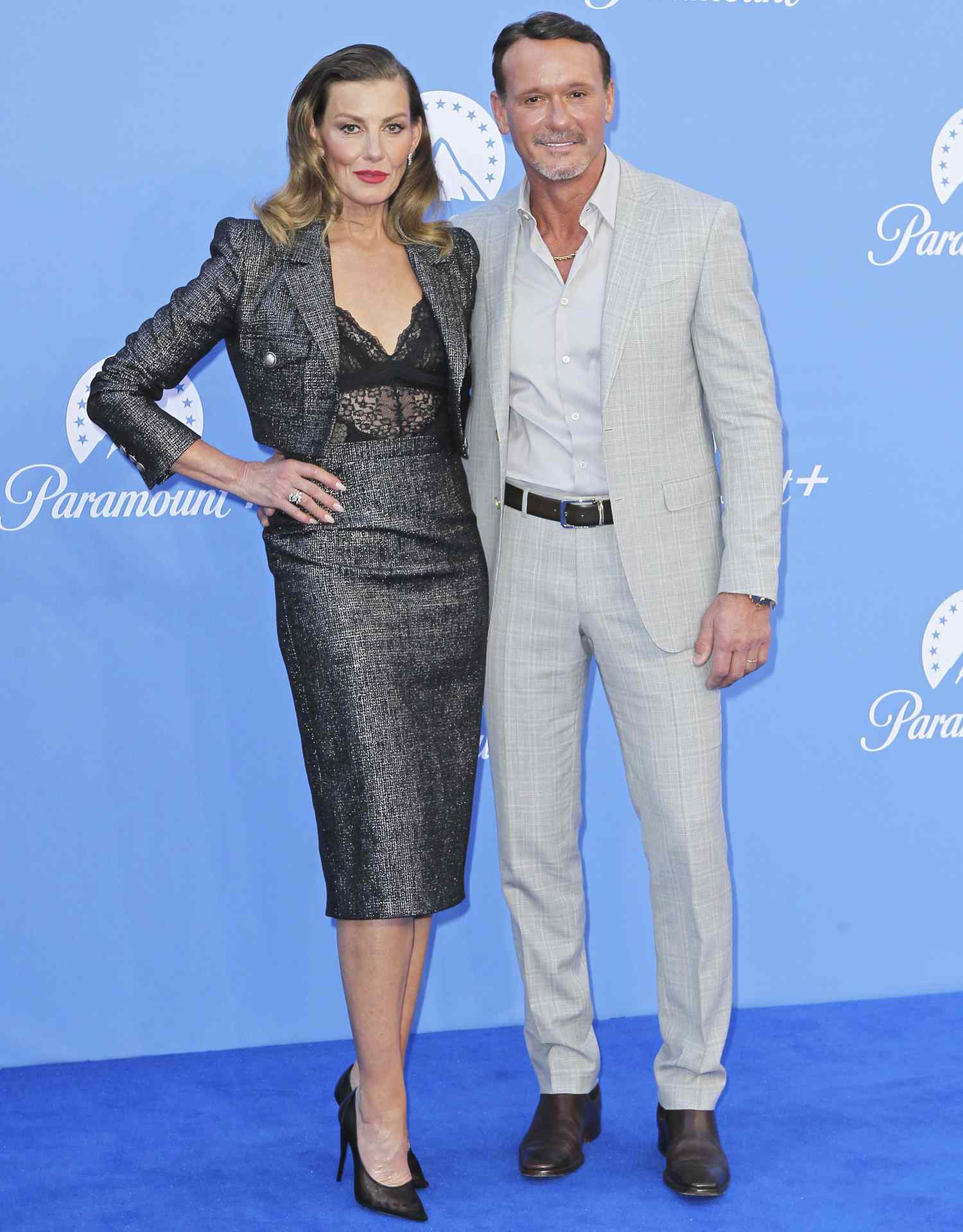 Faith Hill and Tim McGraw attend the UK launch of Paramount+ at Outernet London on June 20, 2022 in London, England.