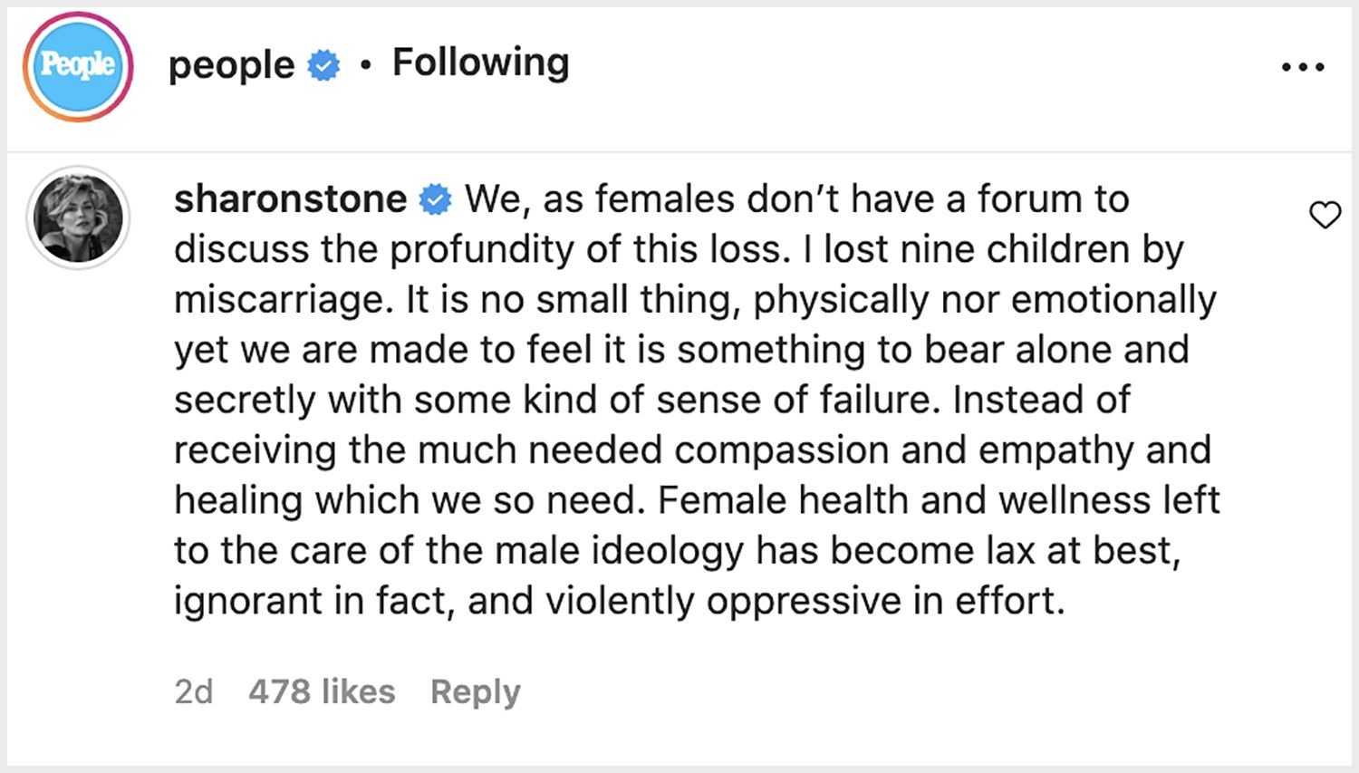 Sharon Stone zbulon se ka pësuar 9 aborte https://www.instagram.com/p/CfERs7zu21X