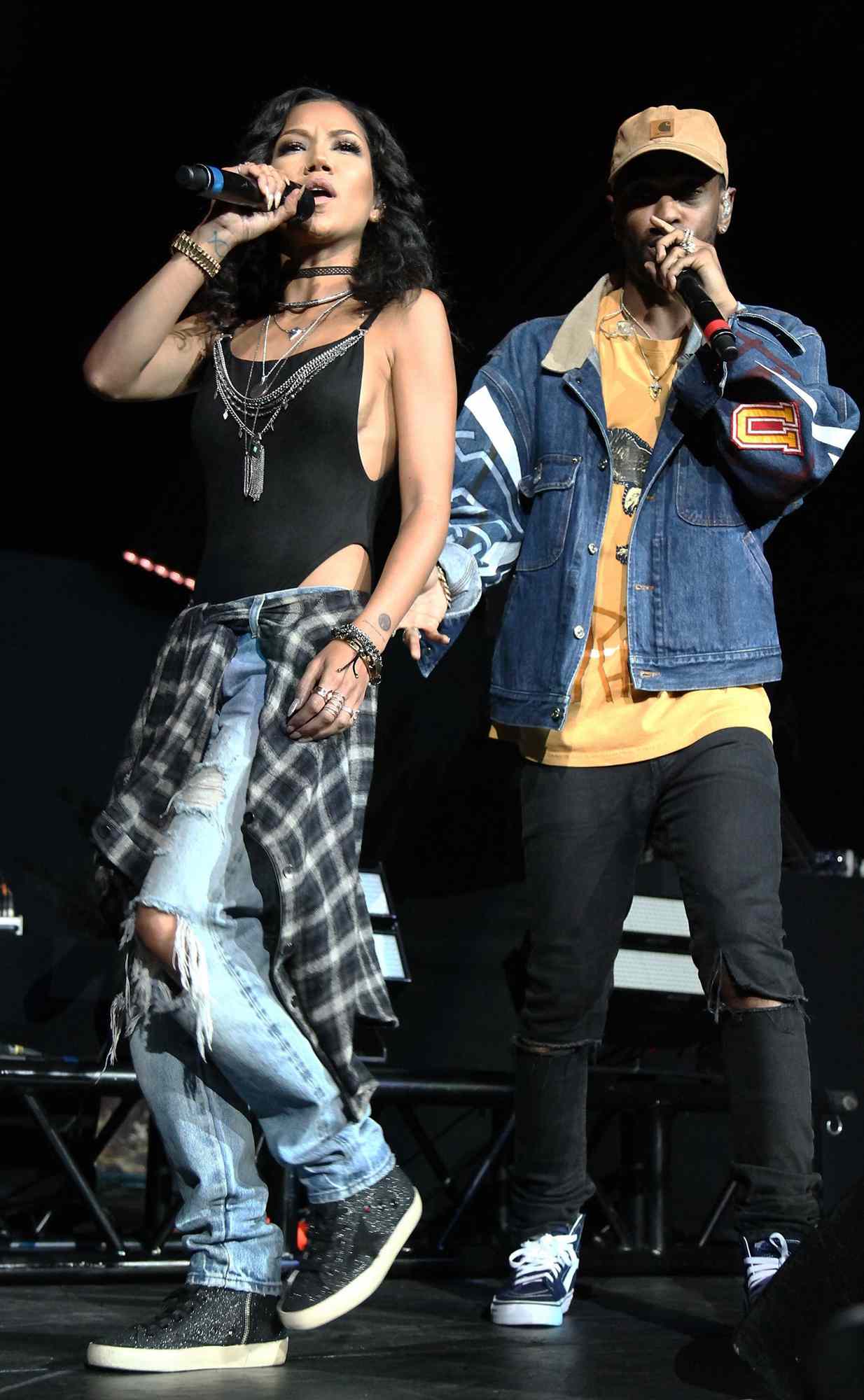 Jhene Aiko and Big Sean perform during the Power 106 Presents Powerhouse at Honda Center on June 3, 2016 in Anaheim, California