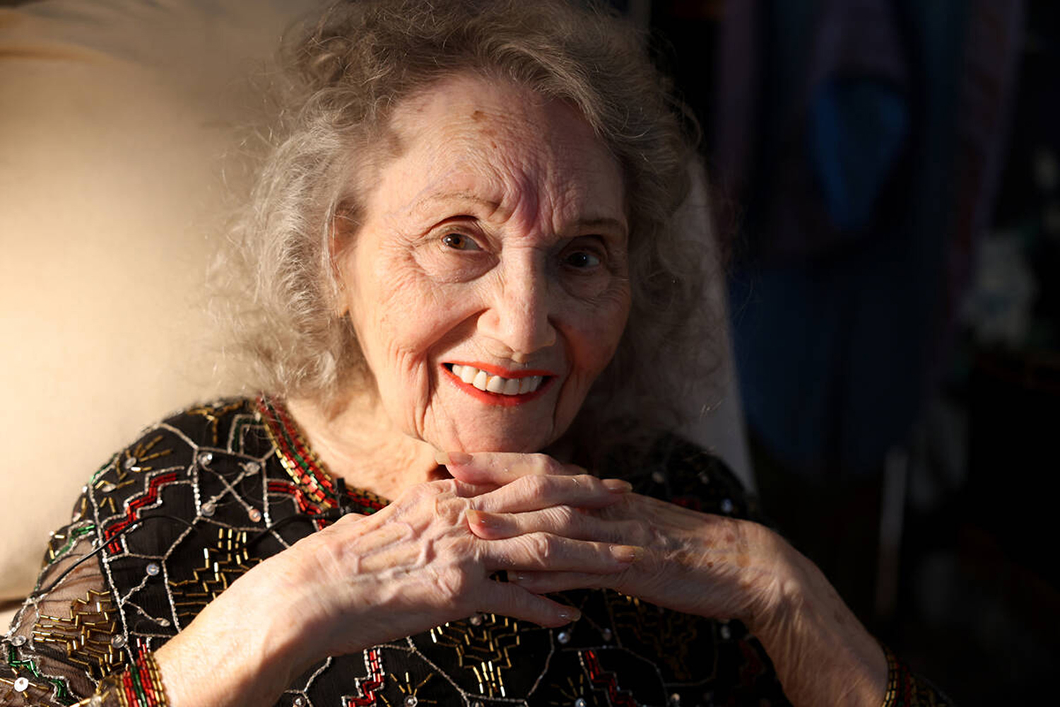 Magician Gloria Dea, 99, at her Las Vegas home Tuesday, Aug. 9, 2022. Dea was the first magician to perform on the Las Vegas Strip, doing magic at the El Rancho Vegas in 1941.