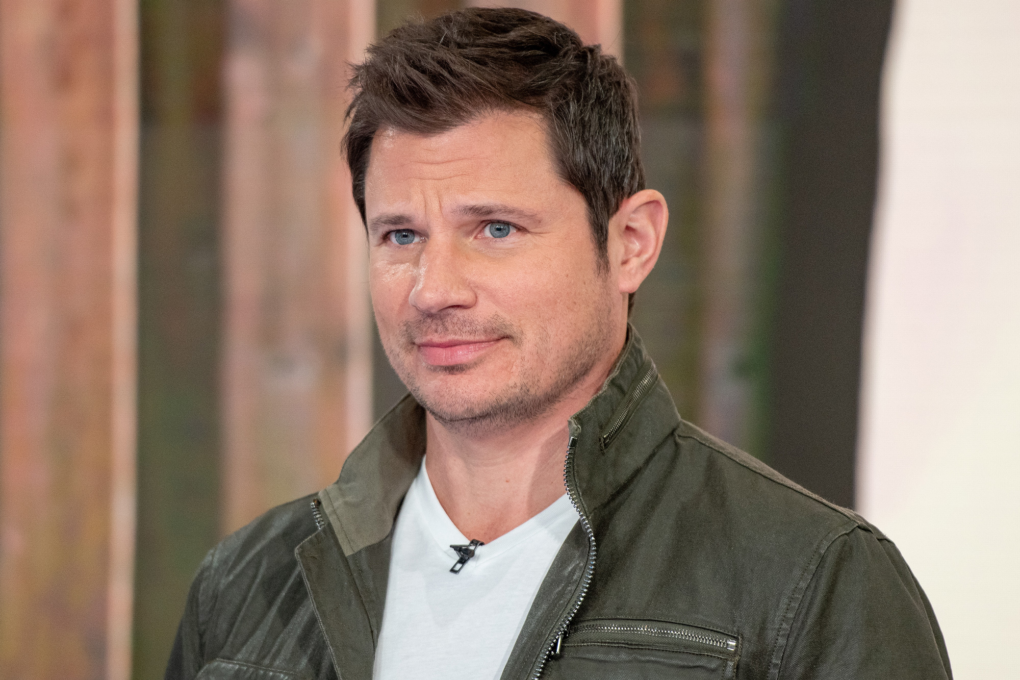 Nick Lachey Visits "Fox & Friends" to discuss the "American Kennel Club" show at Fox News Channel Studios on February 05, 2019 in New York City.