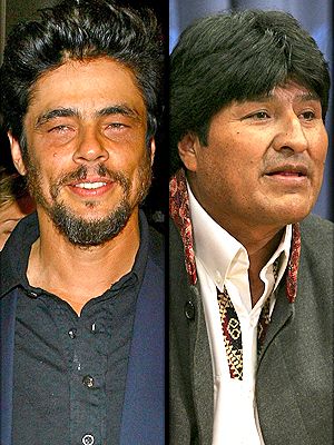 Benicio Del Toro y Evo Morales