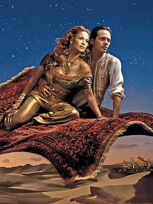 Jennifer Lopez y Marc Anthony en Aladdin