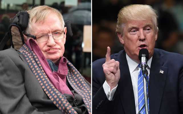 Stephen Hawking y Donald Trump