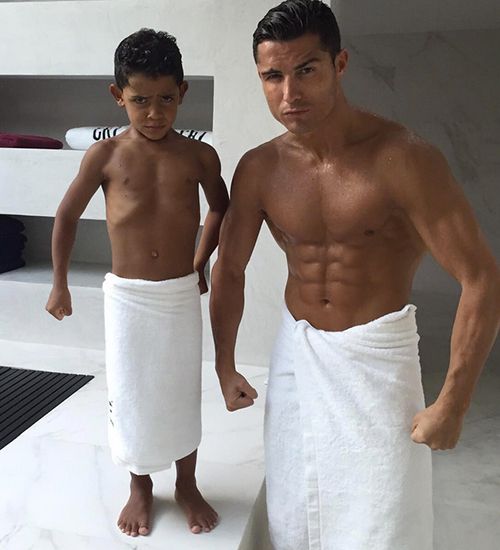 Cristiano Ronaldo y Cristiano Jr.
