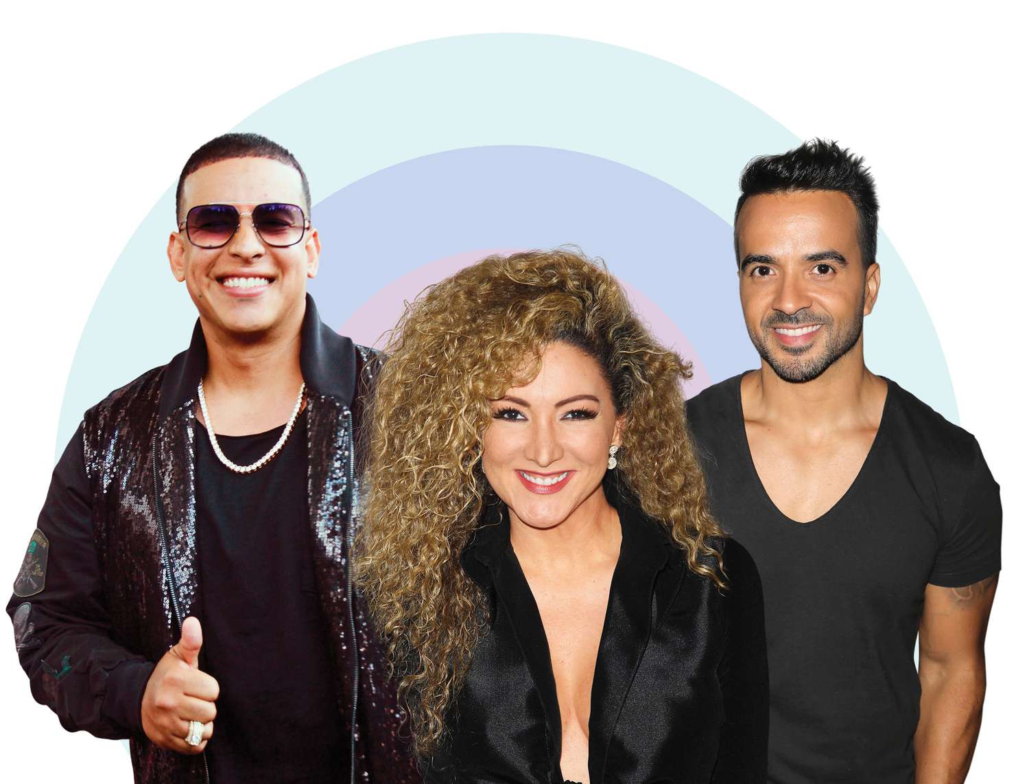 Daddy Yankee, Erika Ender y Luis Fonsi