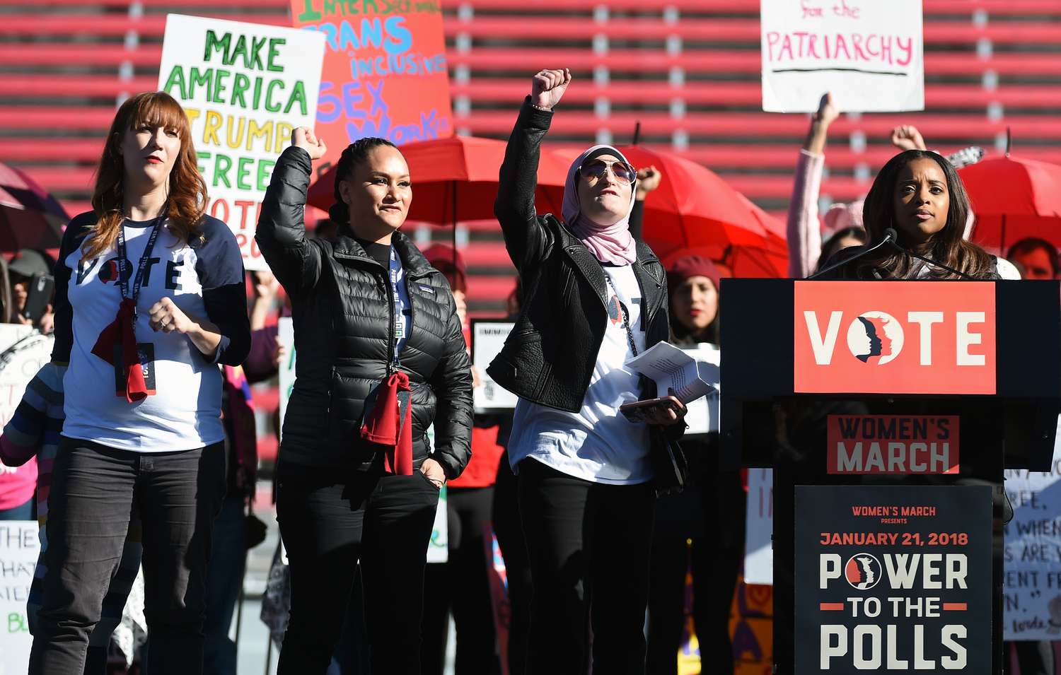 "Power To The Polls" Voter Registration Tour Launched In Las Vegas On Anniversary Of Women's March