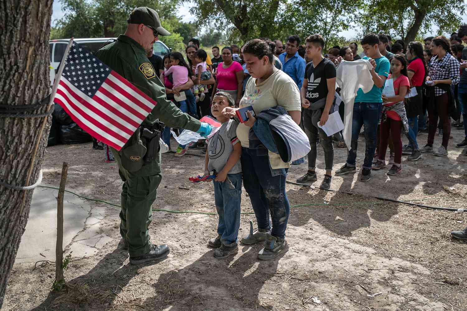 US Border Patrol Receives Asylum Seekers In Texas' Rio Grande Valley